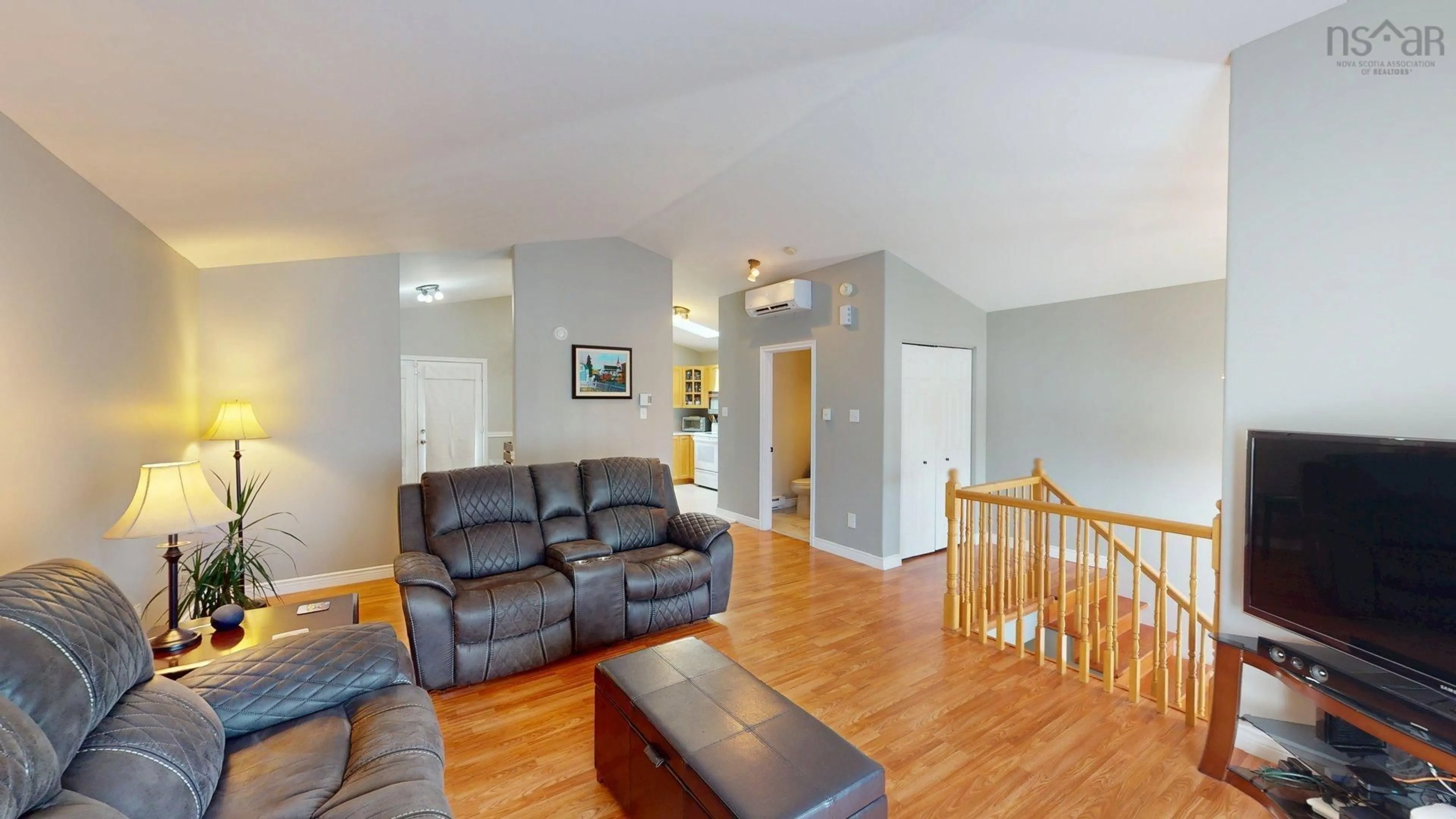 Living room with furniture, wood/laminate floor for 54 Serop Crescent, Eastern Passage Nova Scotia B3G 1P8