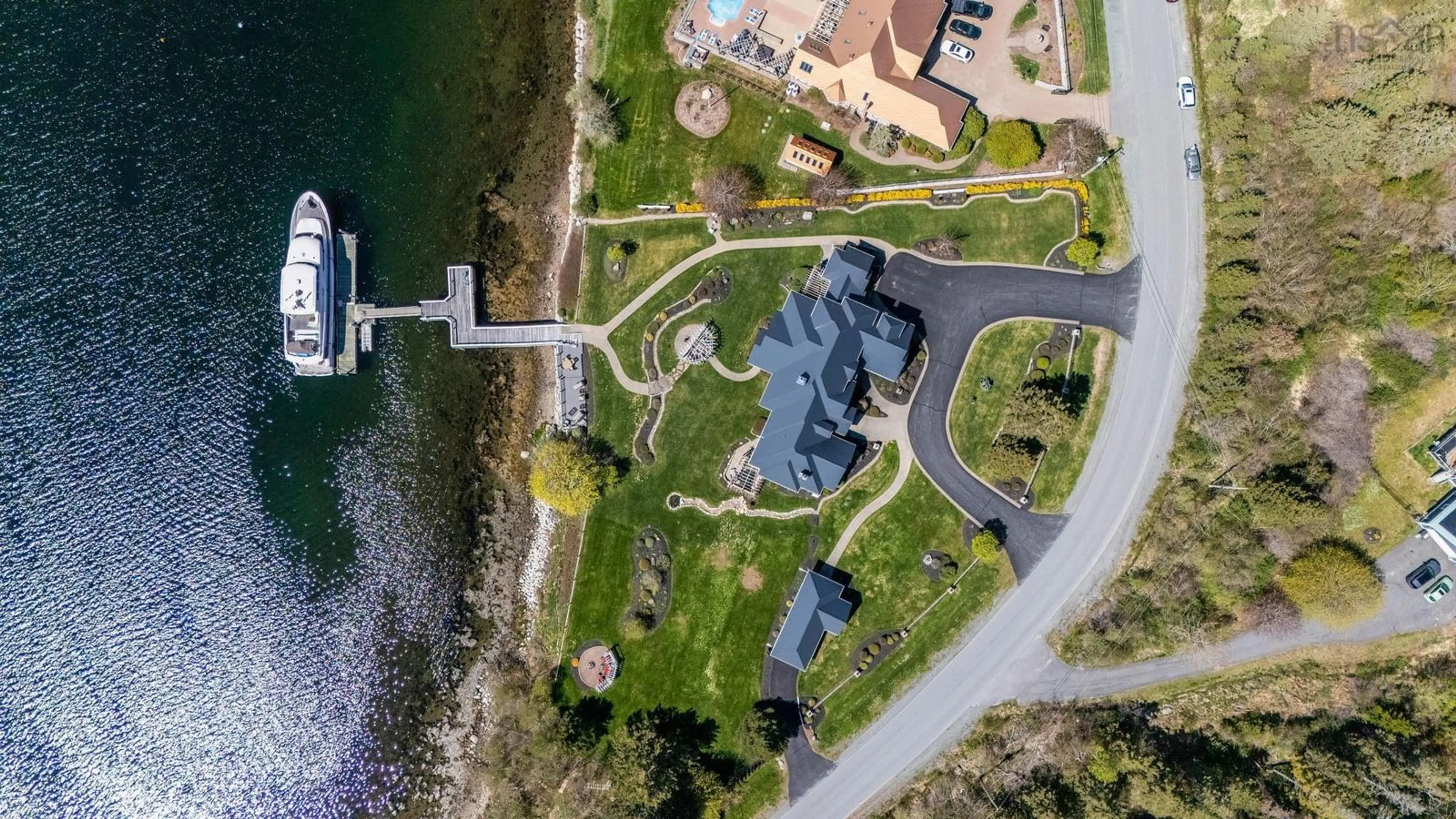 A pic from outside/outdoor area/front of a property/back of a property/a pic from drone, water/lake/river/ocean view for 40 Crouchers Point Rd, Glen Haven Nova Scotia B3Z 2W4