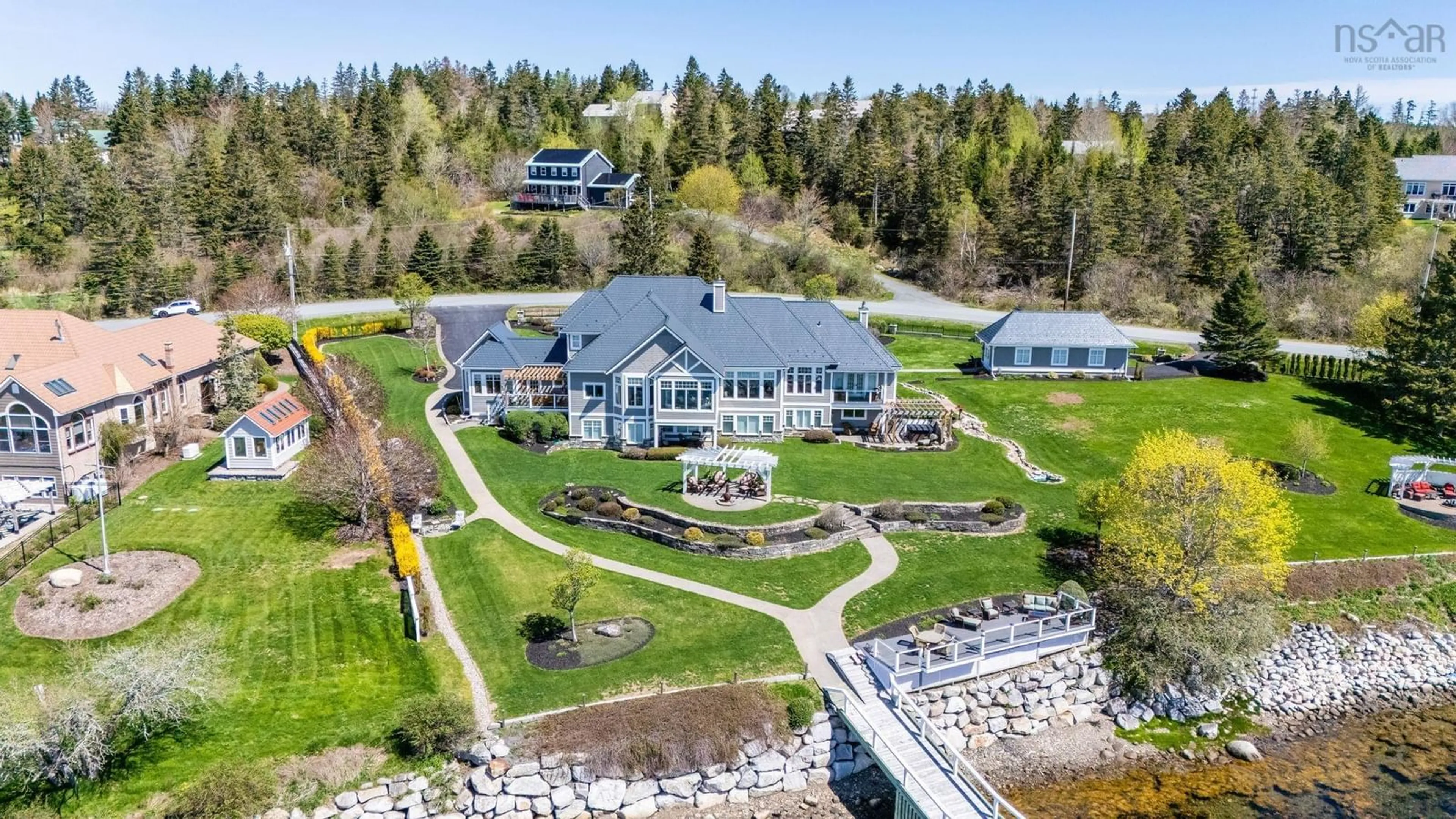 A pic from outside/outdoor area/front of a property/back of a property/a pic from drone, mountain view for 40 Crouchers Point Rd, Glen Haven Nova Scotia B3Z 2W4