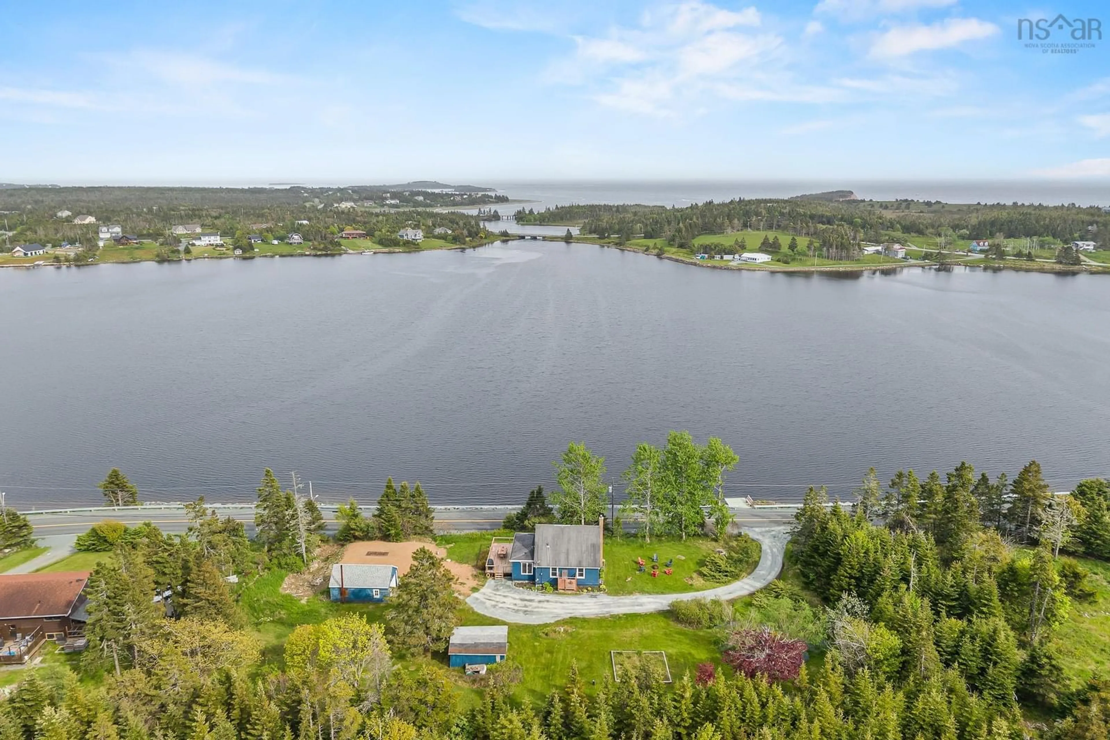 A pic from outside/outdoor area/front of a property/back of a property/a pic from drone, water/lake/river/ocean view for 2495 Crowell Rd, Lawrencetown Nova Scotia B2Z 1P5