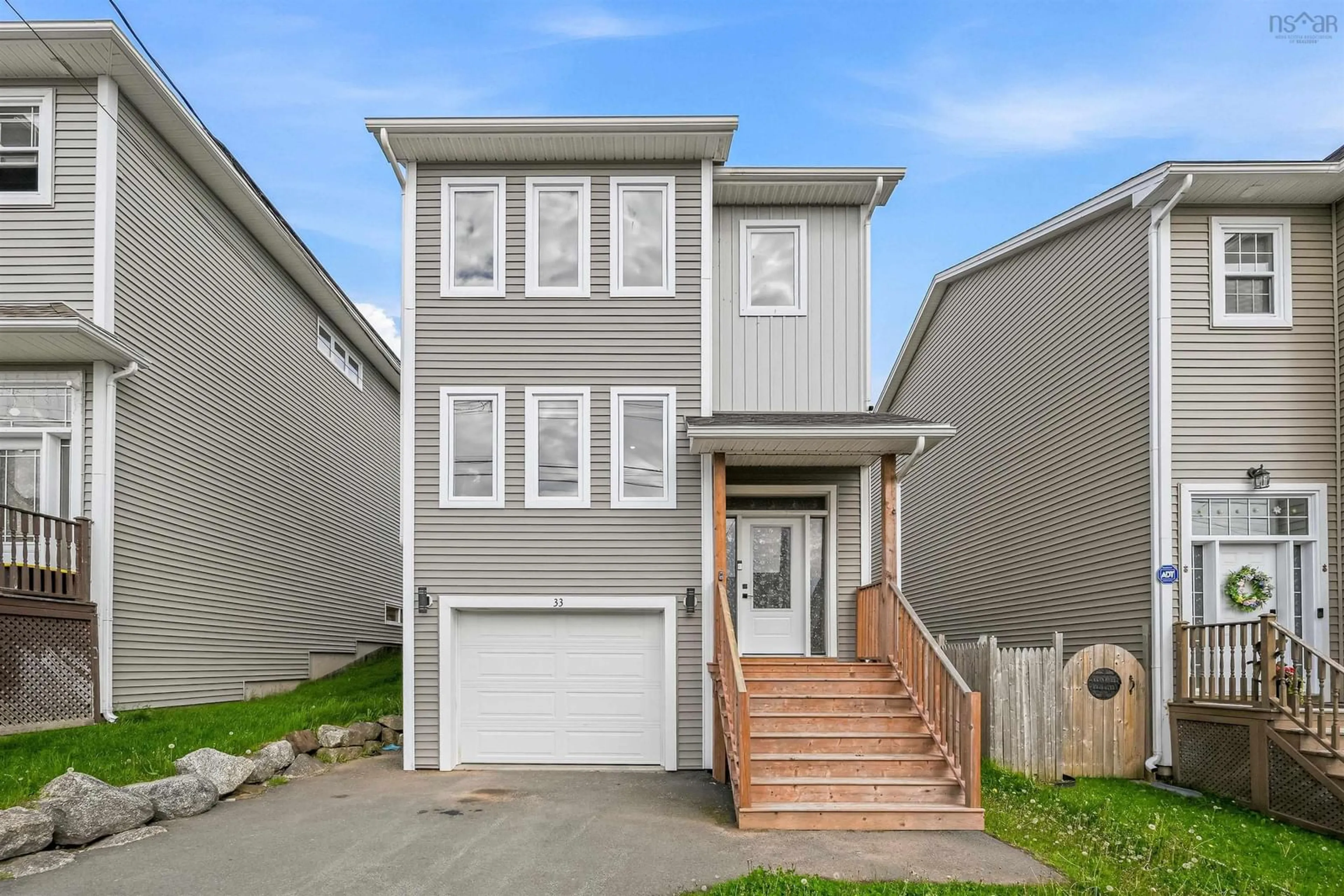 Home with vinyl exterior material, street for 33 Quartz Dr, Spryfield Nova Scotia B3P 0E3