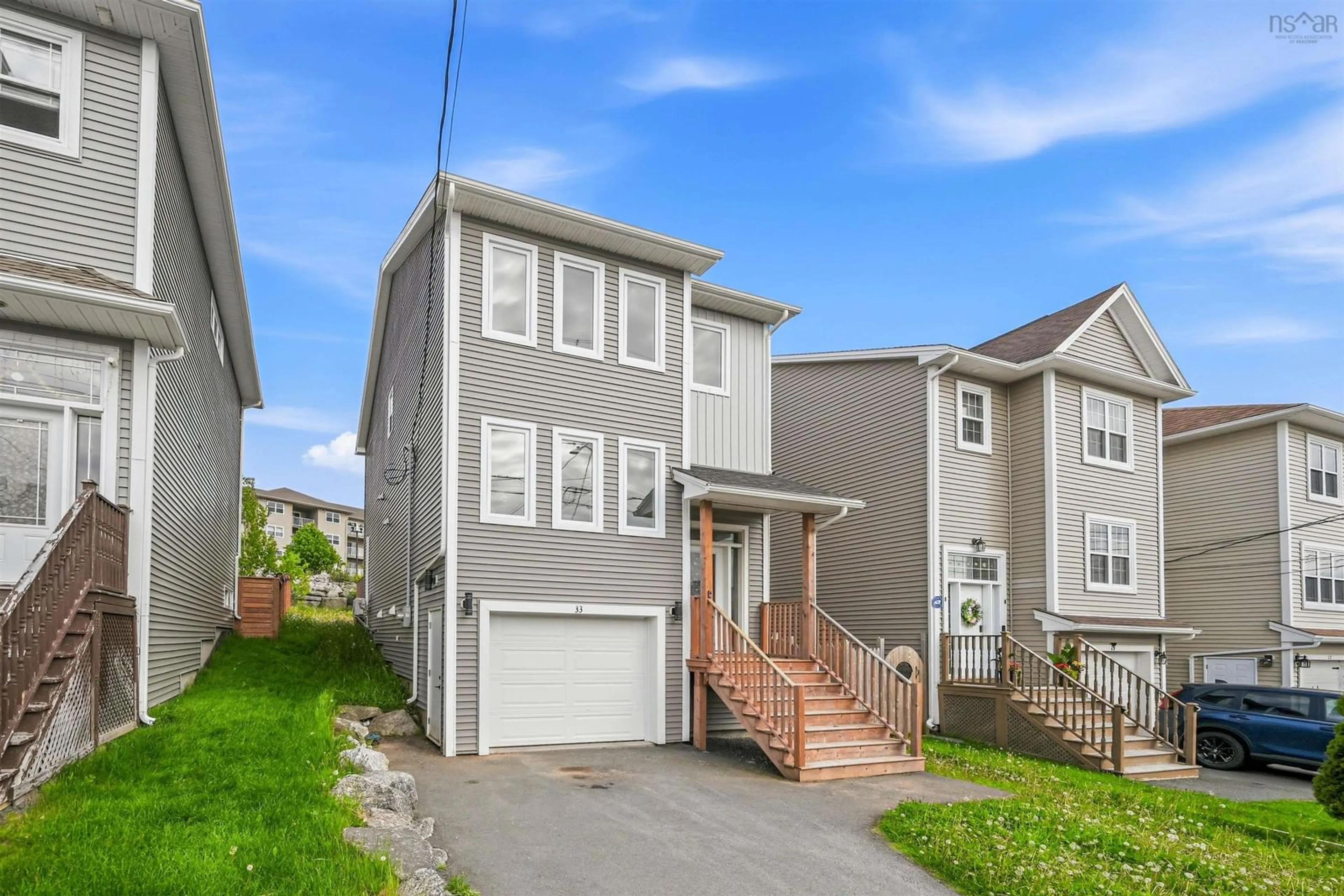 Home with vinyl exterior material, street for 33 Quartz Dr, Spryfield Nova Scotia B3P 0E3