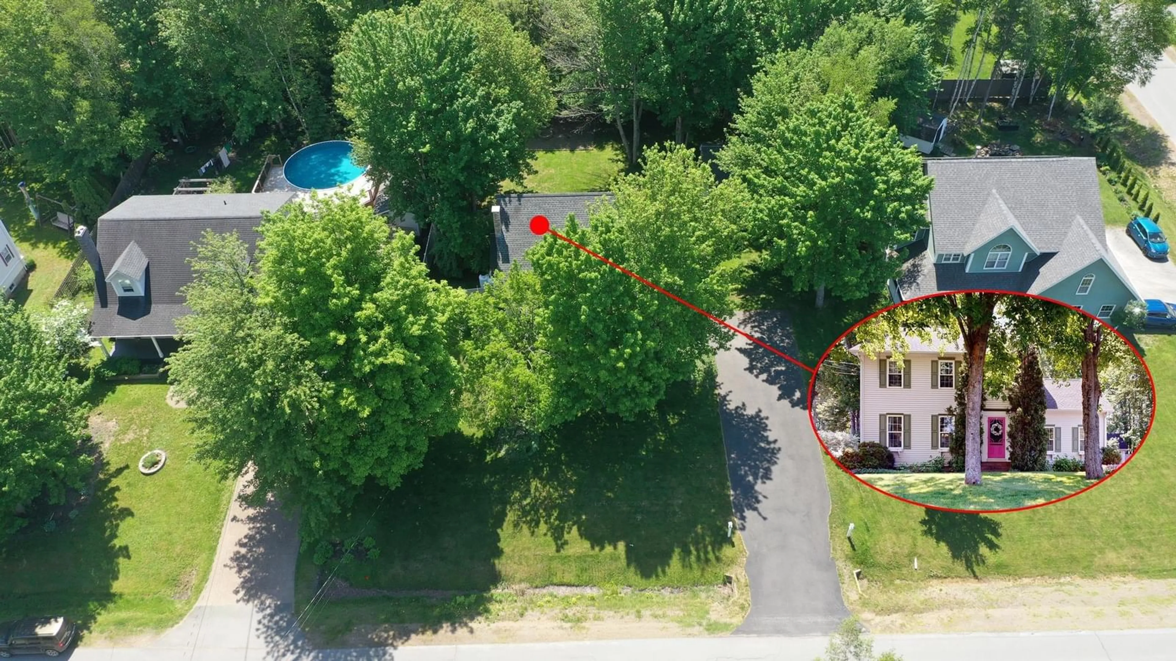 A pic from outside/outdoor area/front of a property/back of a property/a pic from drone, forest/trees view for 2115 Langille Dr, Coldbrook Nova Scotia B4R 1C3