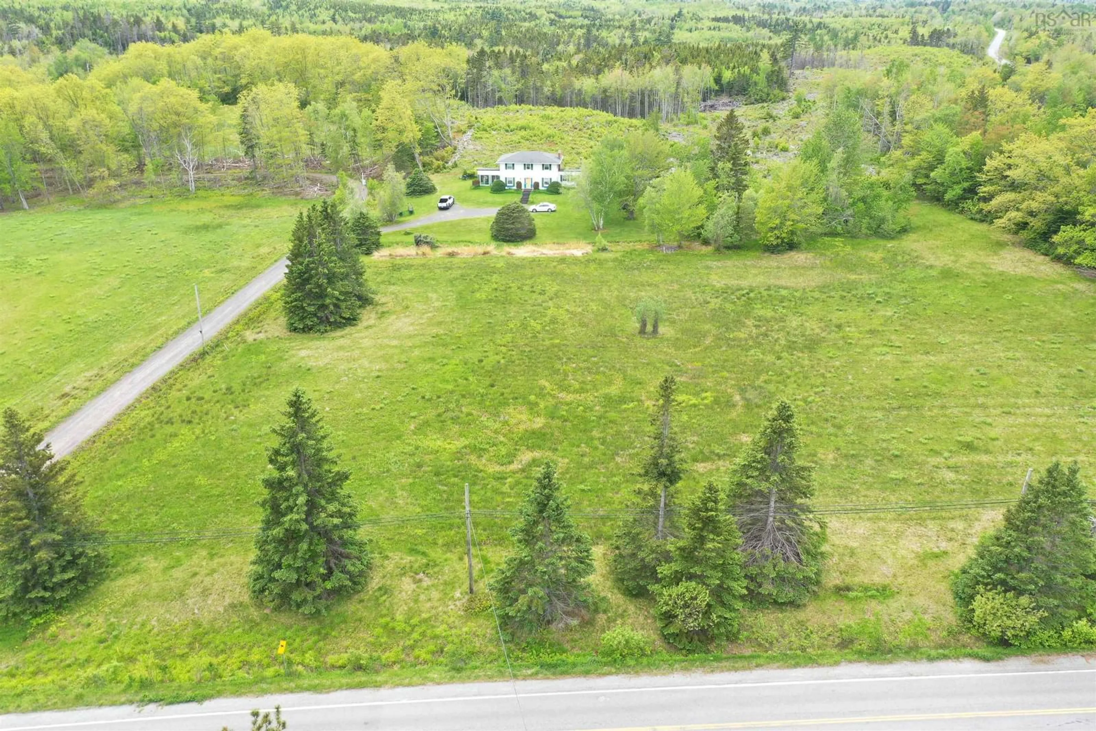 A pic from outside/outdoor area/front of a property/back of a property/a pic from drone, forest/trees view for 5226 Little Harbour Rd, Little Harbour Nova Scotia B2H 5C4