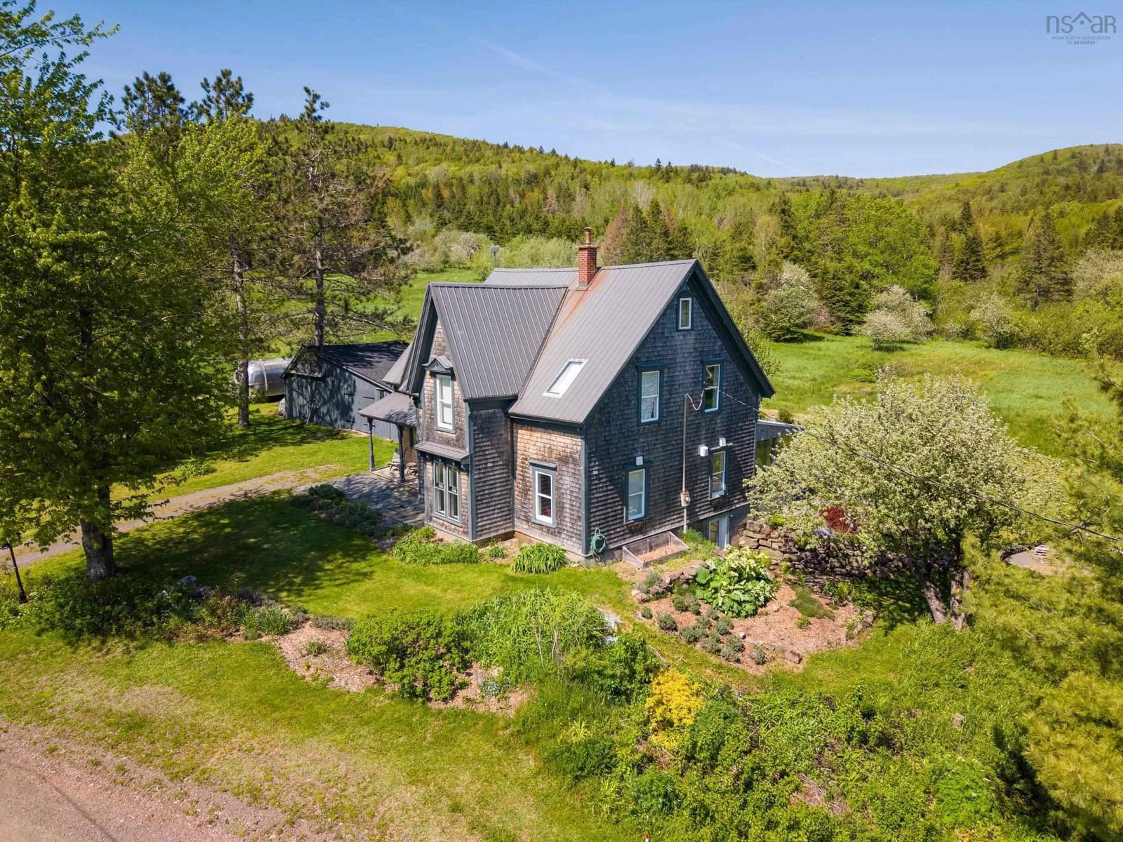 A pic from outside/outdoor area/front of a property/back of a property/a pic from drone, building for 1401 Matheson Brook Rd, Earltown Nova Scotia B0K 1V0