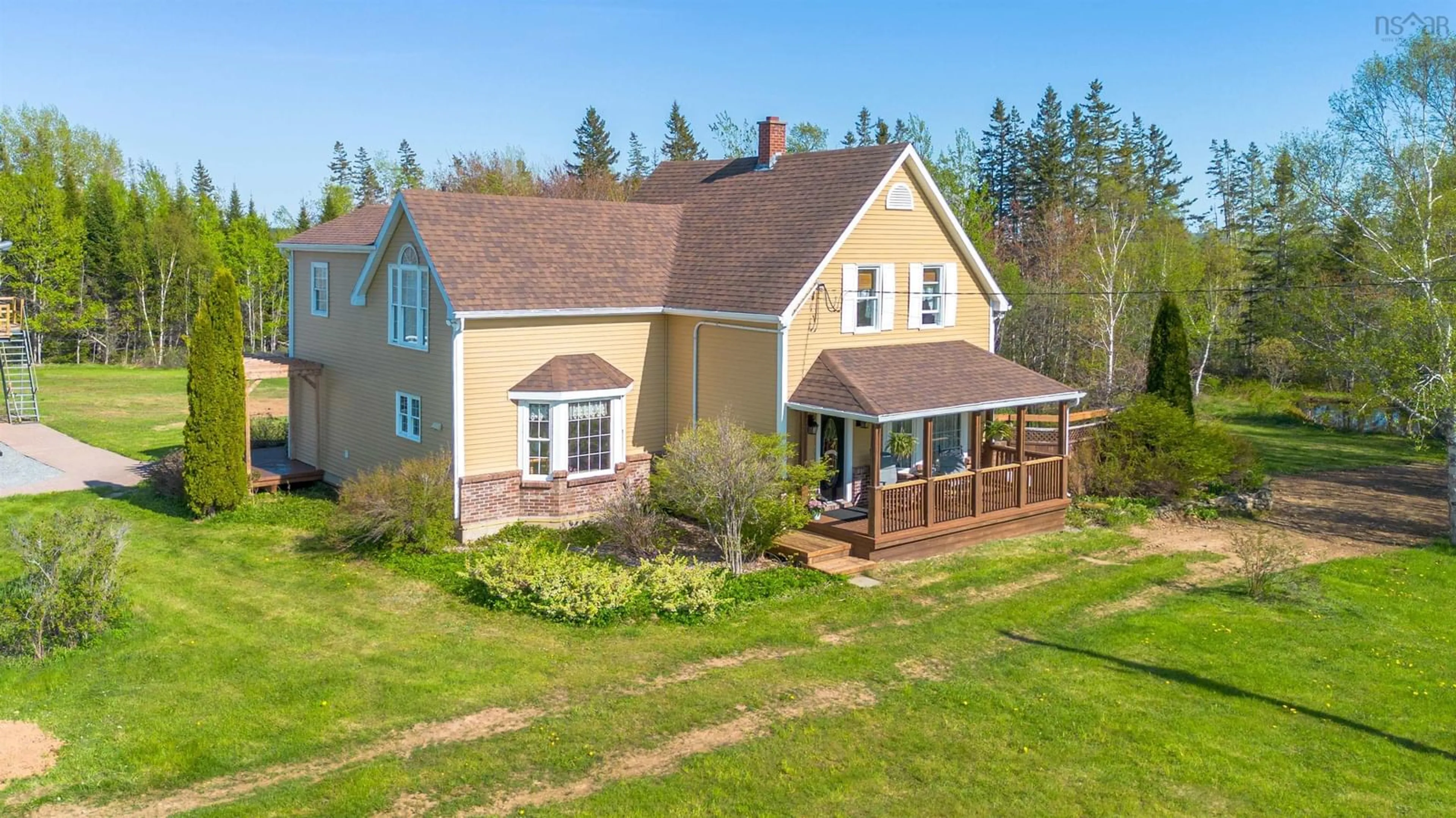 A pic from outside/outdoor area/front of a property/back of a property/a pic from drone, unknown for 488 St James Rd, Dalem Lake Nova Scotia B1Y 2N7