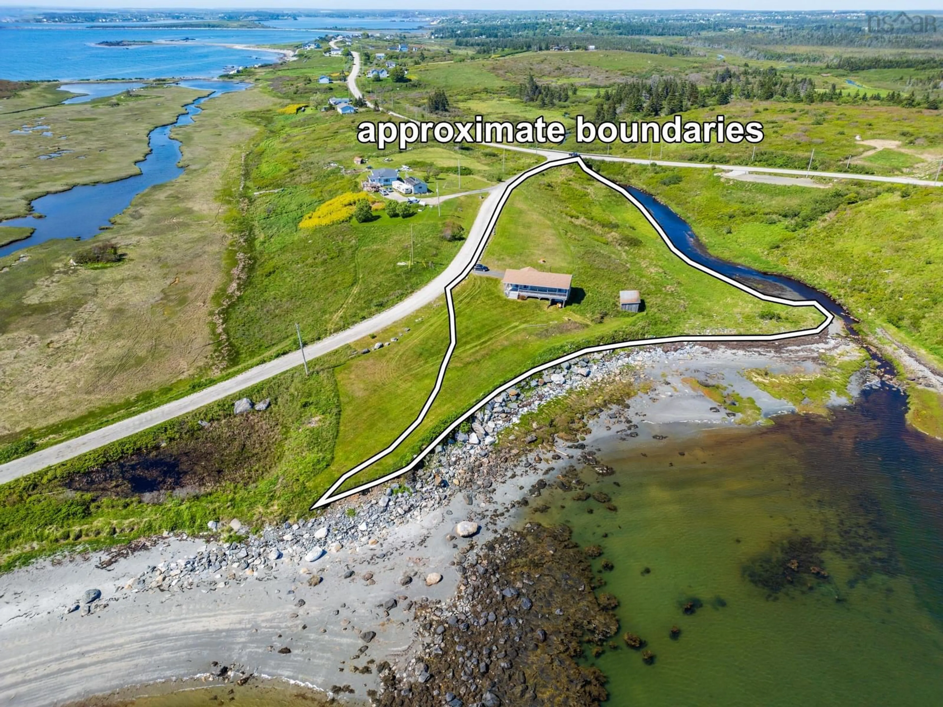 A pic from outside/outdoor area/front of a property/back of a property/a pic from drone, water/lake/river/ocean view for 33 Sunday Point Rd, Kelleys Cove Nova Scotia B5A 5G3