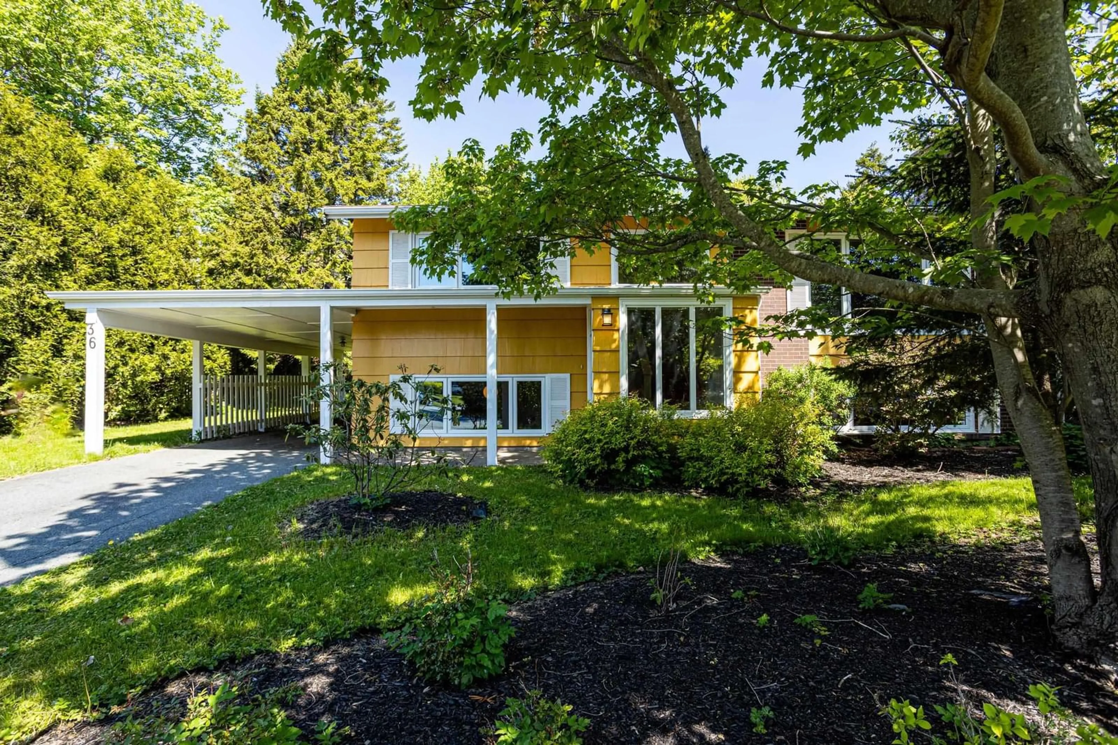 Home with vinyl exterior material, street for 36 Birkdale Cres, Halifax Nova Scotia B3M 1H5