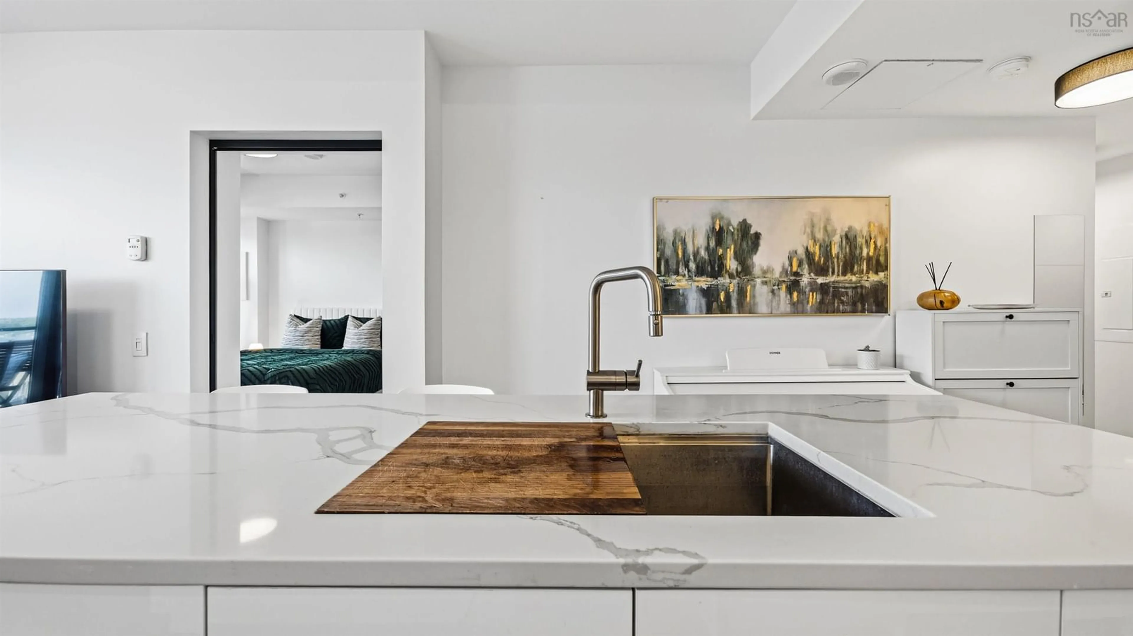 Open concept kitchen, ceramic/tile floor for 1650 Granville St #1406, Halifax Nova Scotia B3J 0E1