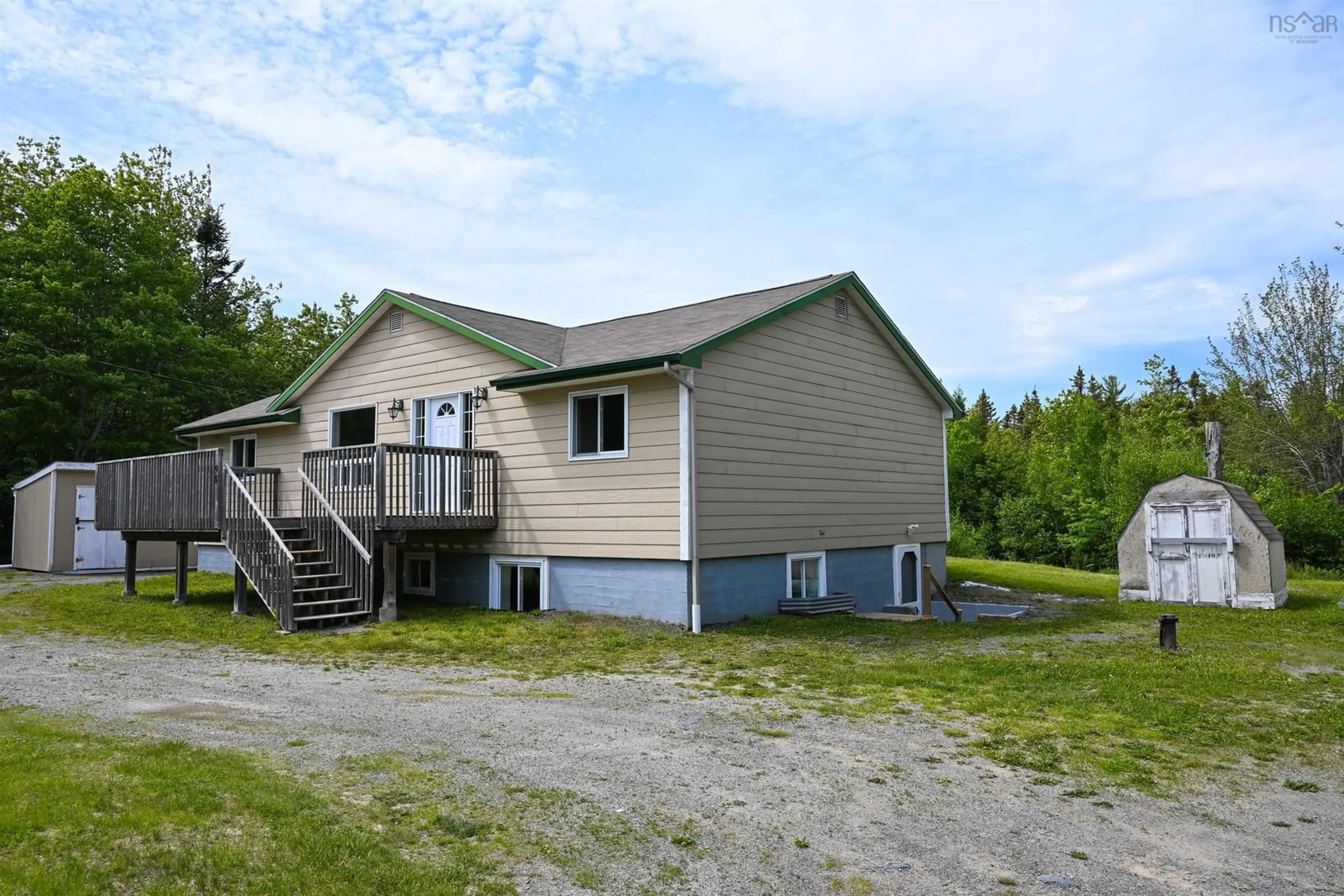 A pic from outside/outdoor area/front of a property/back of a property/a pic from drone, building for 98 Dorey Park Rd, Martins Point Nova Scotia B0J 2E0