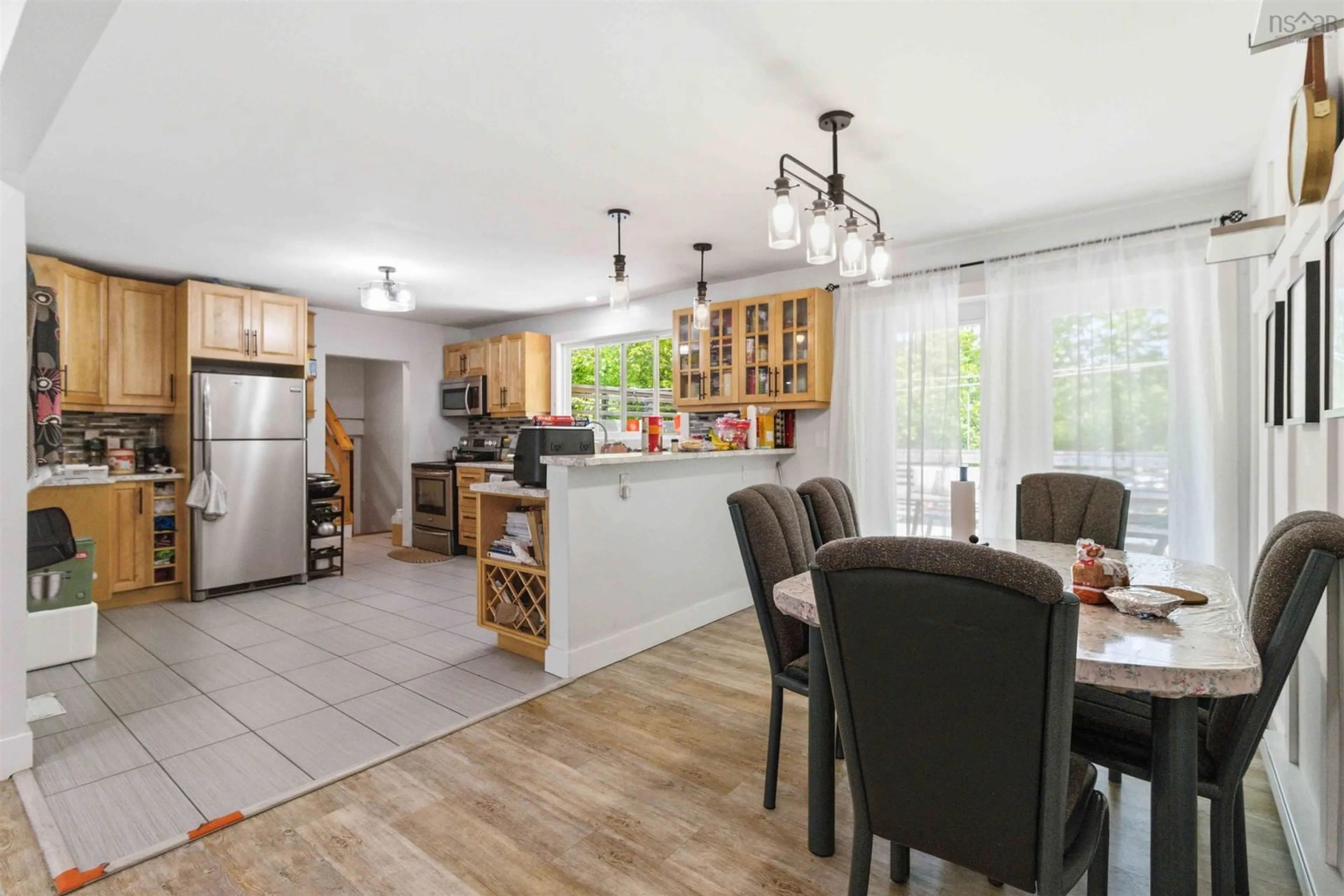 Open concept kitchen, ceramic/tile floor for 123 Evans Avenue, Fairview Nova Scotia B3M 1C8