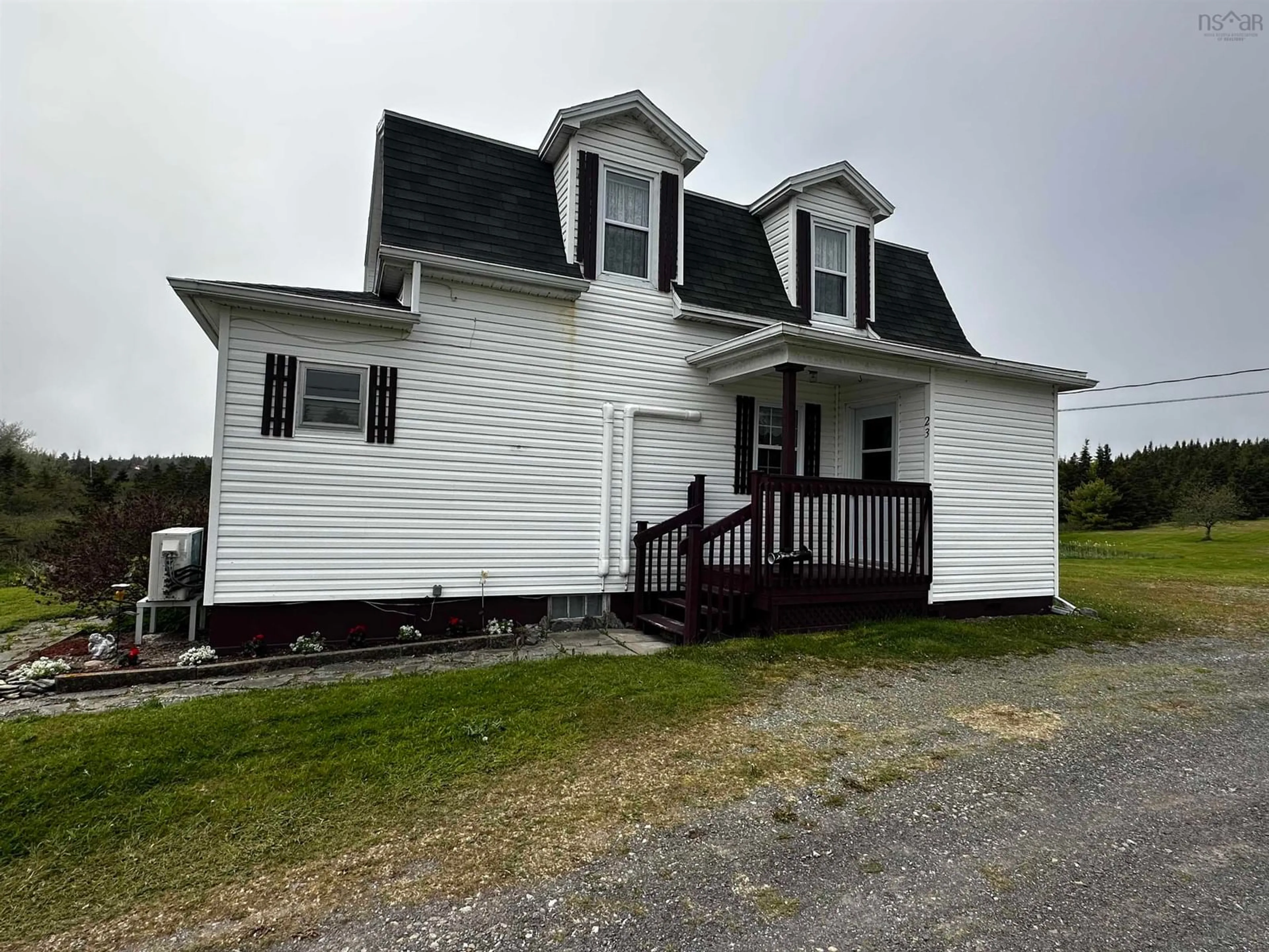 Home with vinyl exterior material, building for 23 Boulet Lane, L'Ardoise Nova Scotia B0E 1S0