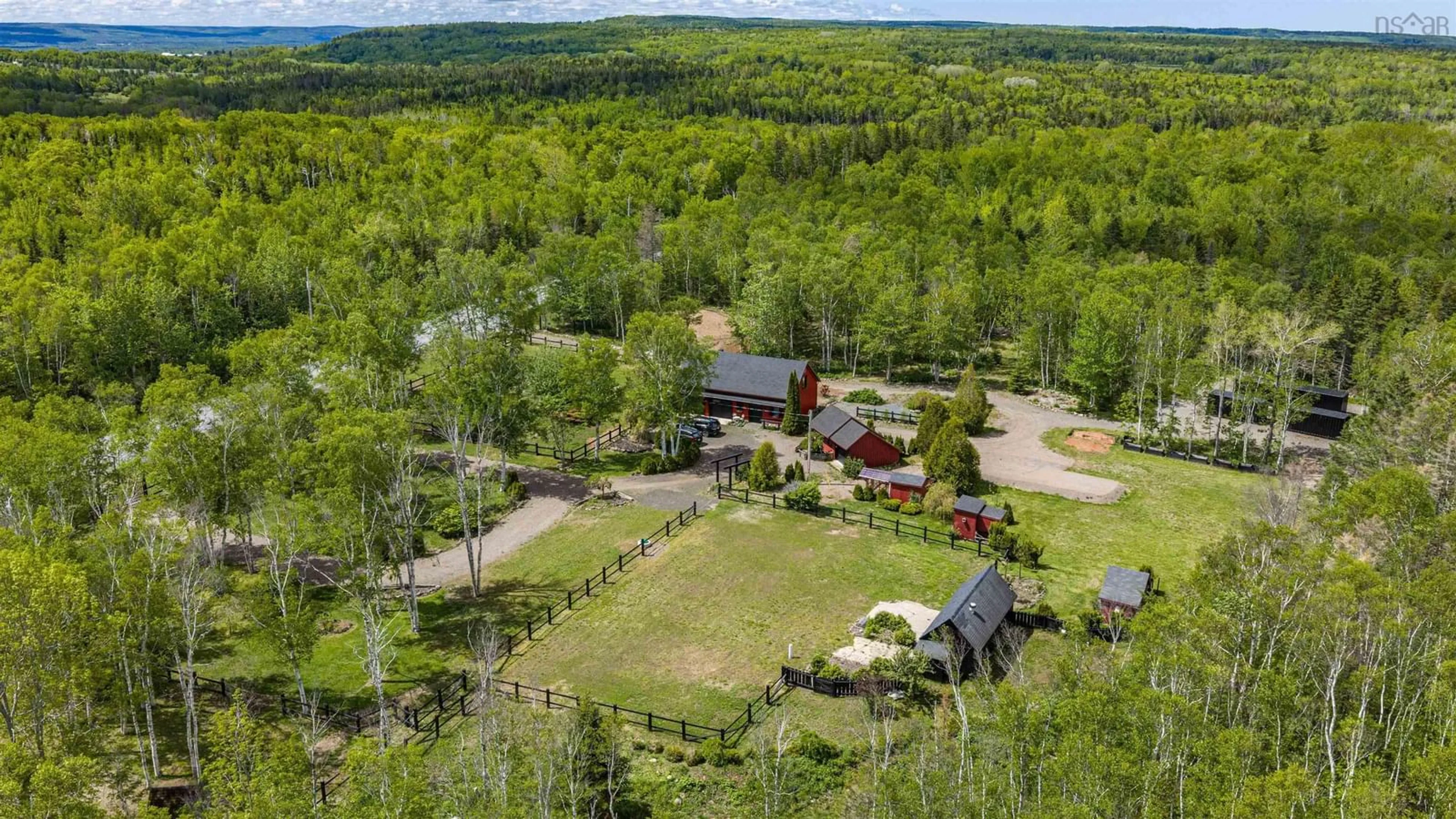 A pic from outside/outdoor area/front of a property/back of a property/a pic from drone, unknown for 95 Forest Glade Rd, Forest Glade Nova Scotia B0P 1R0