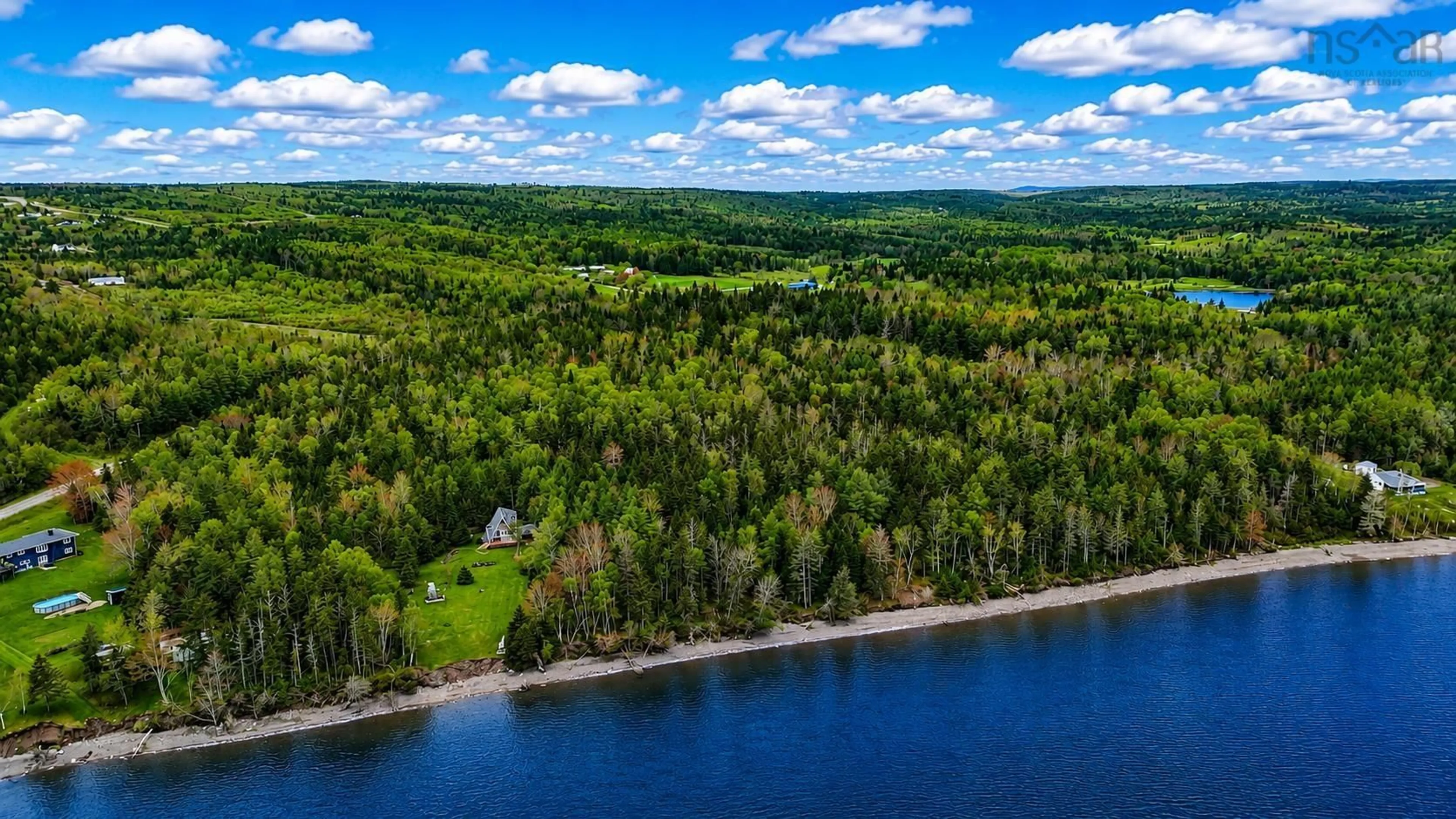 A pic from outside/outdoor area/front of a property/back of a property/a pic from drone, water/lake/river/ocean view for 1595 West Bay Road, Dundee Nova Scotia B0E 3K0