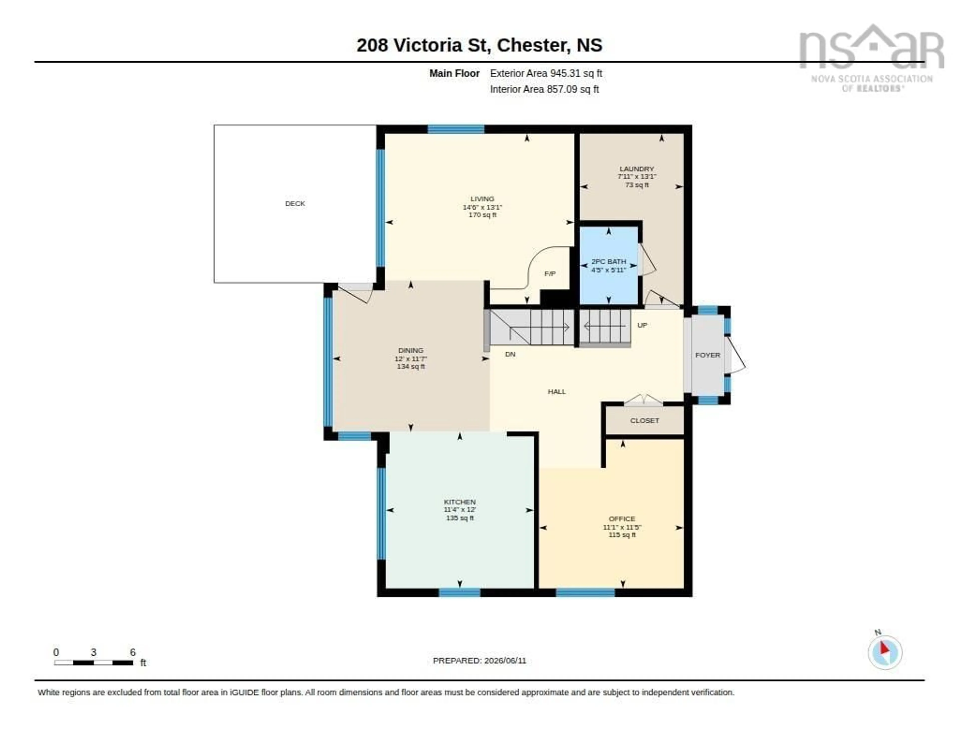 Floor plan for 208 Victoria St, Chester Nova Scotia B0J 1J0
