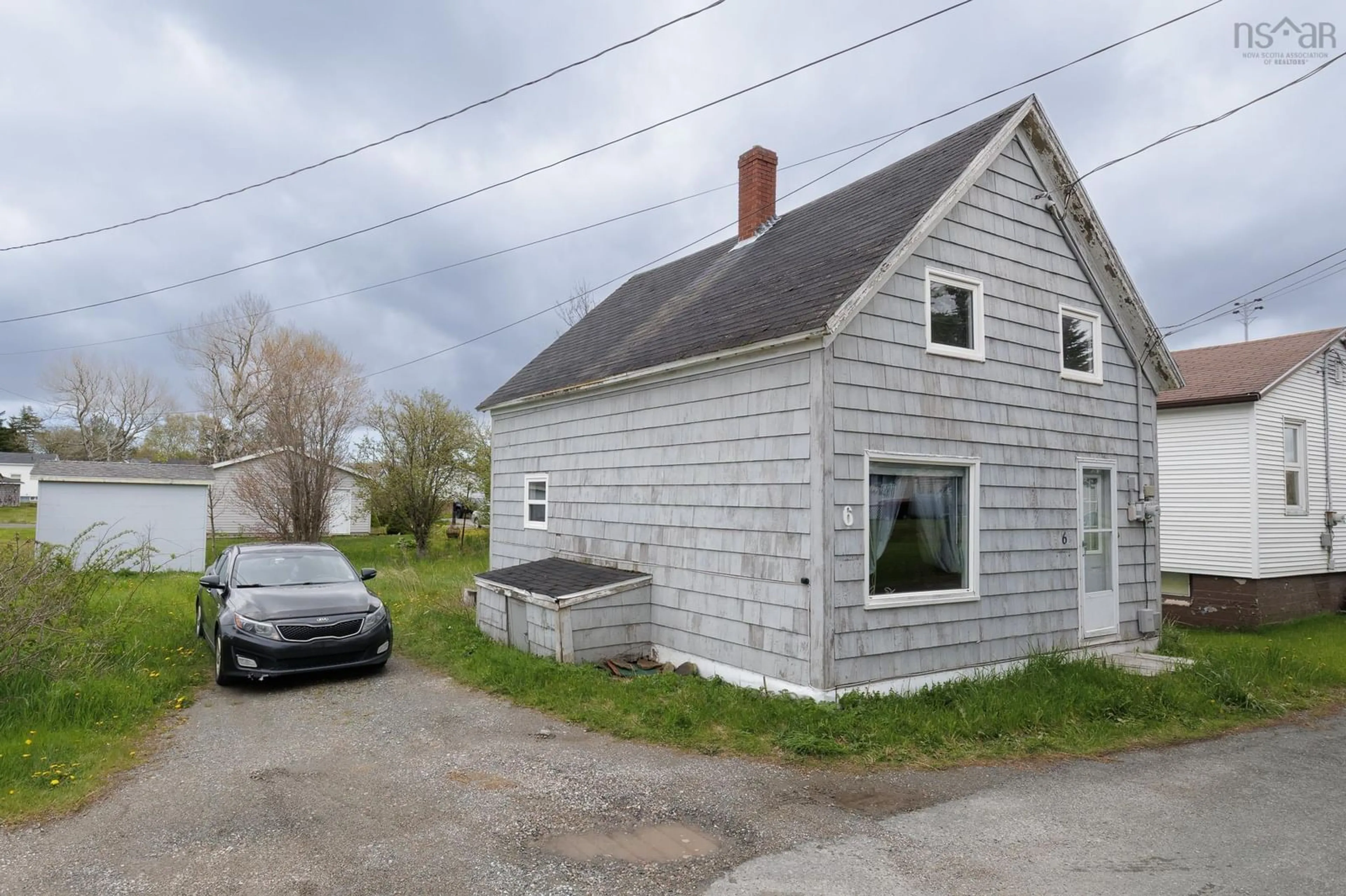 A pic from outside/outdoor area/front of a property/back of a property/a pic from drone, street for 6 Miles Lane, Glace Bay Nova Scotia B1A 1M9
