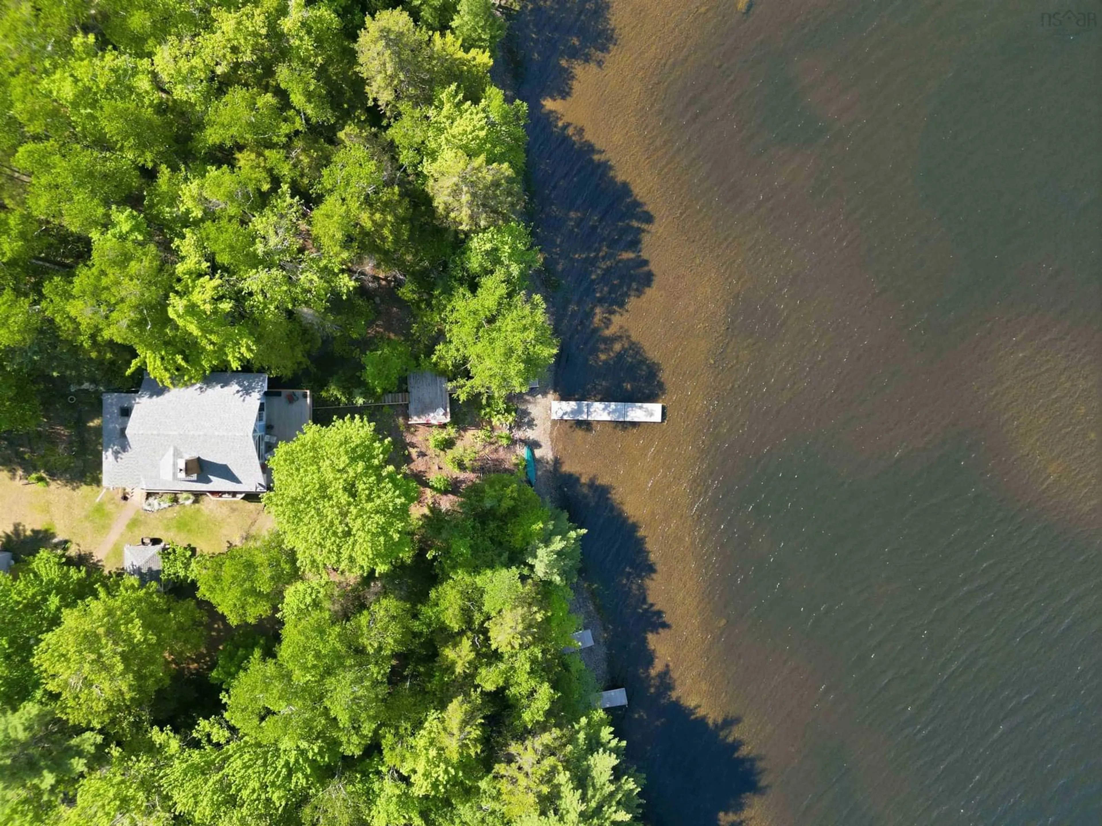 A pic from outside/outdoor area/front of a property/back of a property/a pic from drone, water/lake/river/ocean view for 152 Hallamore Lane, Middle Cornwall Nova Scotia B0J 2E0