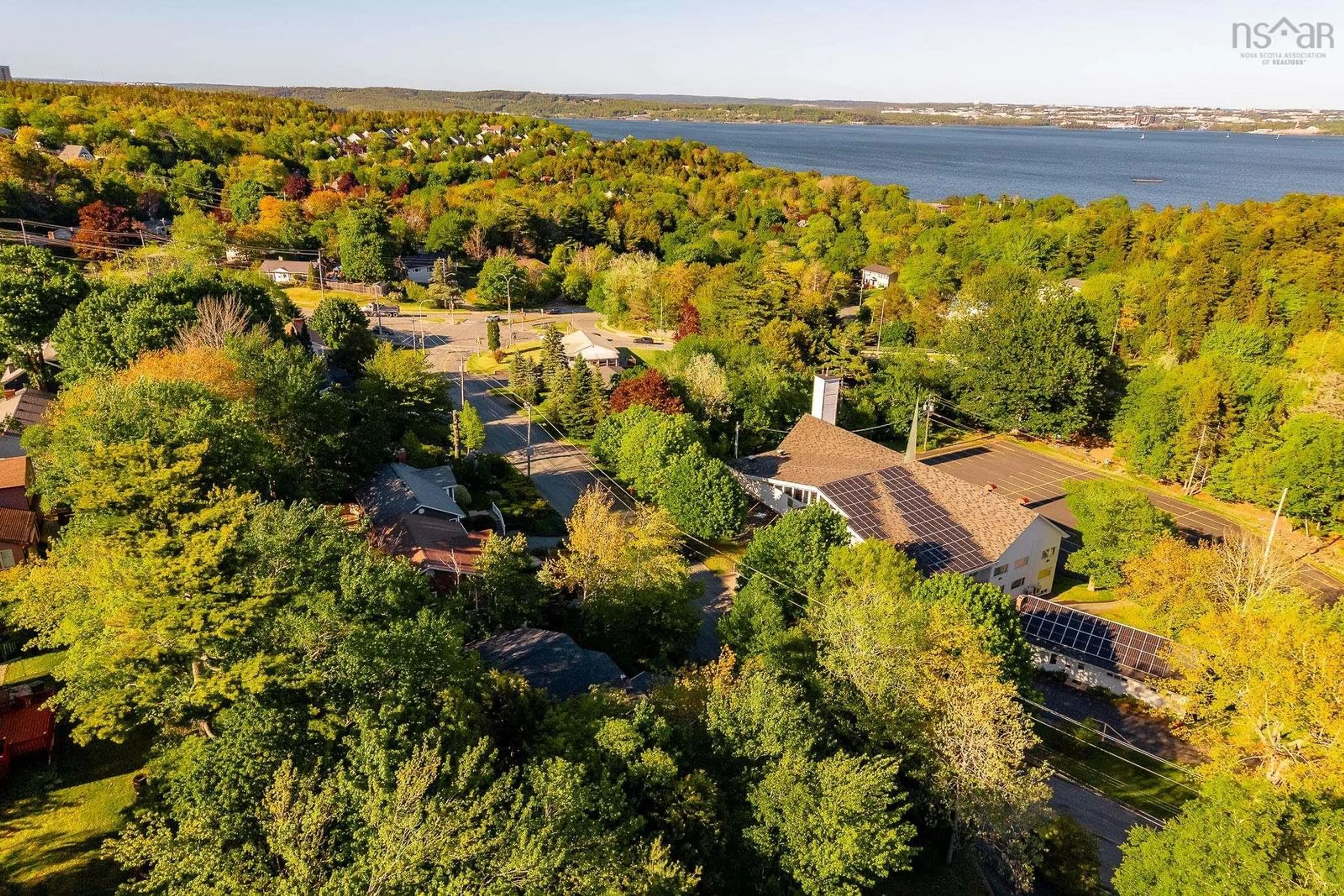 A pic from outside/outdoor area/front of a property/back of a property/a pic from drone, water/lake/river/ocean view for 61 Donaldson Ave, Halifax Nova Scotia B3M 3B4