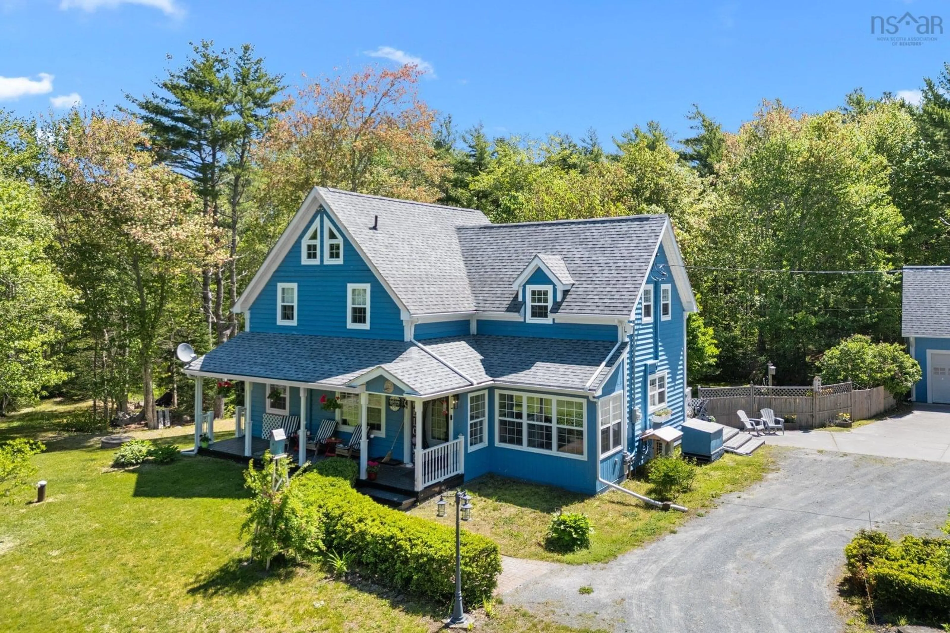 A pic from outside/outdoor area/front of a property/back of a property/a pic from drone, street for 9 Olivers Rd, Jordan Branch Nova Scotia B0T 1W0