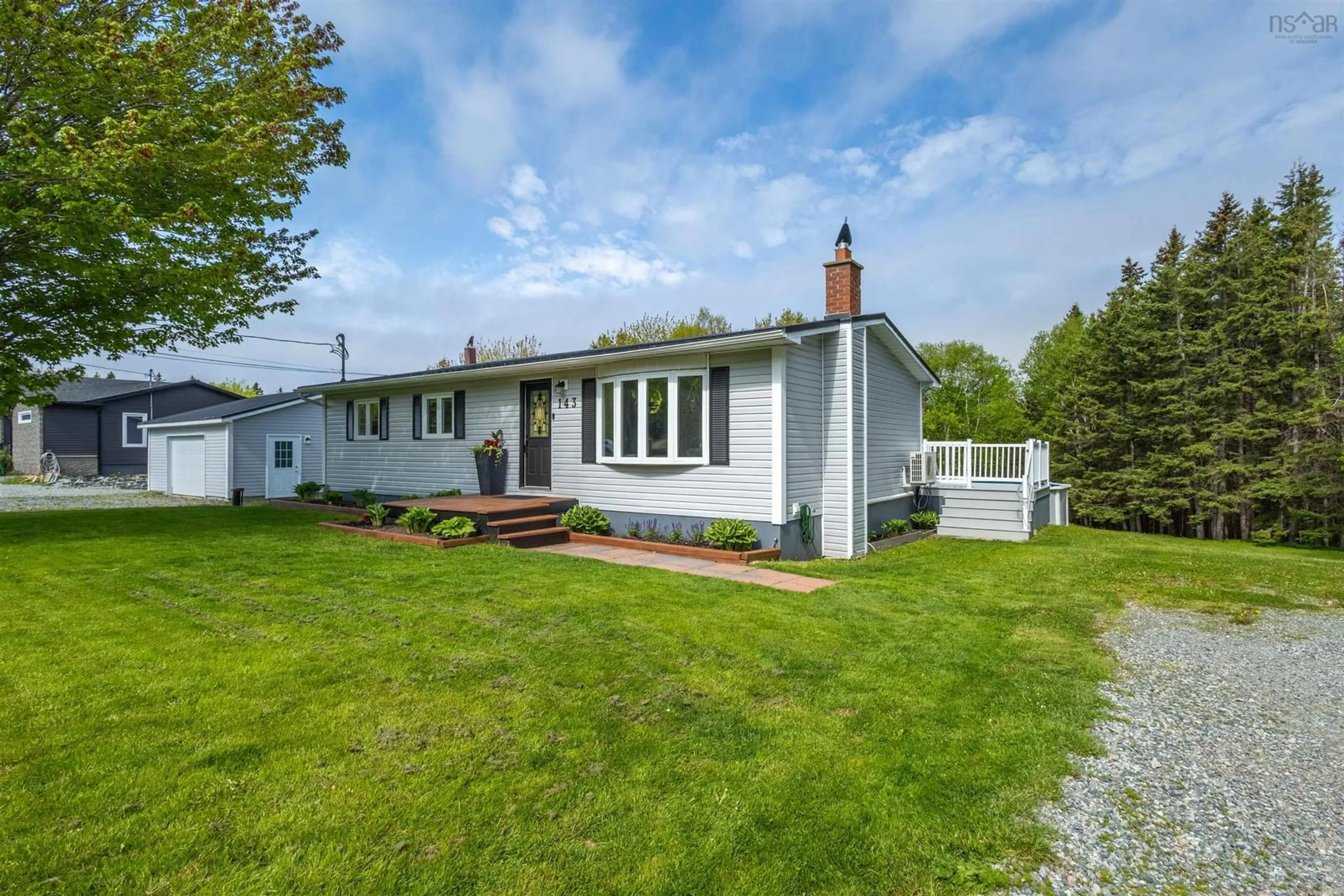 Home with vinyl exterior material, street for 143 Black Rock Rd, Black Rock Nova Scotia B1X 1C6