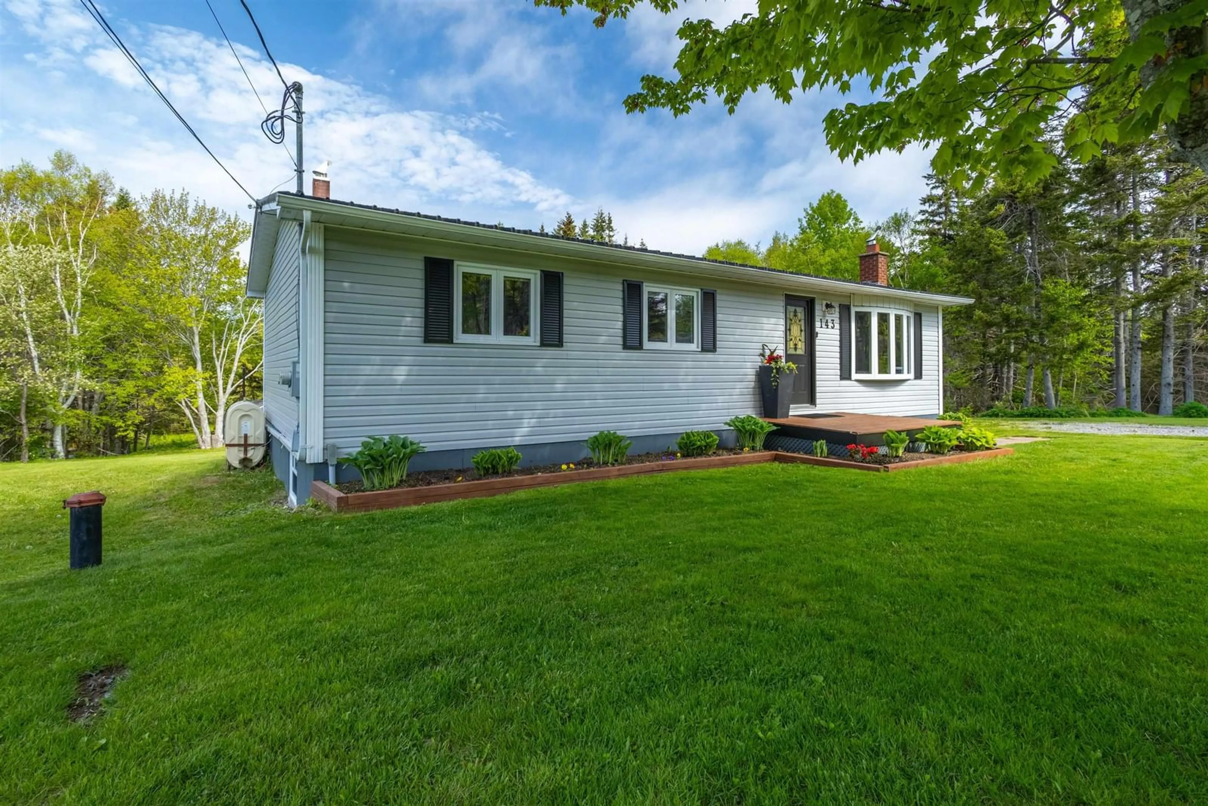 Home with vinyl exterior material, street for 143 Black Rock Rd, Black Rock Nova Scotia B1X 1C6