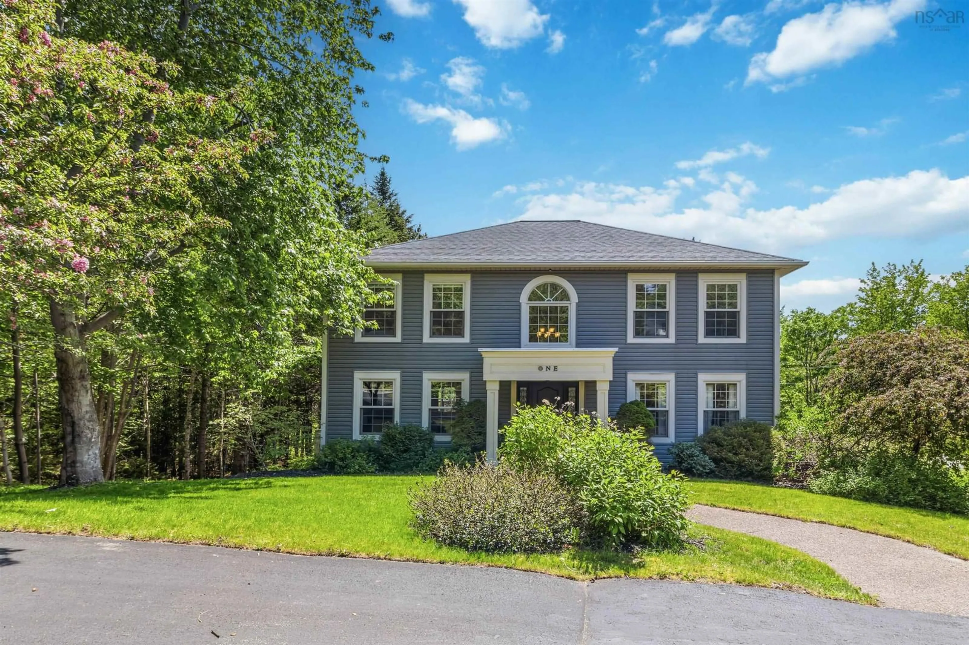 A pic from outside/outdoor area/front of a property/back of a property/a pic from drone, street for 1 Grandview Court, Hammonds Plains Nova Scotia B4B 1K6