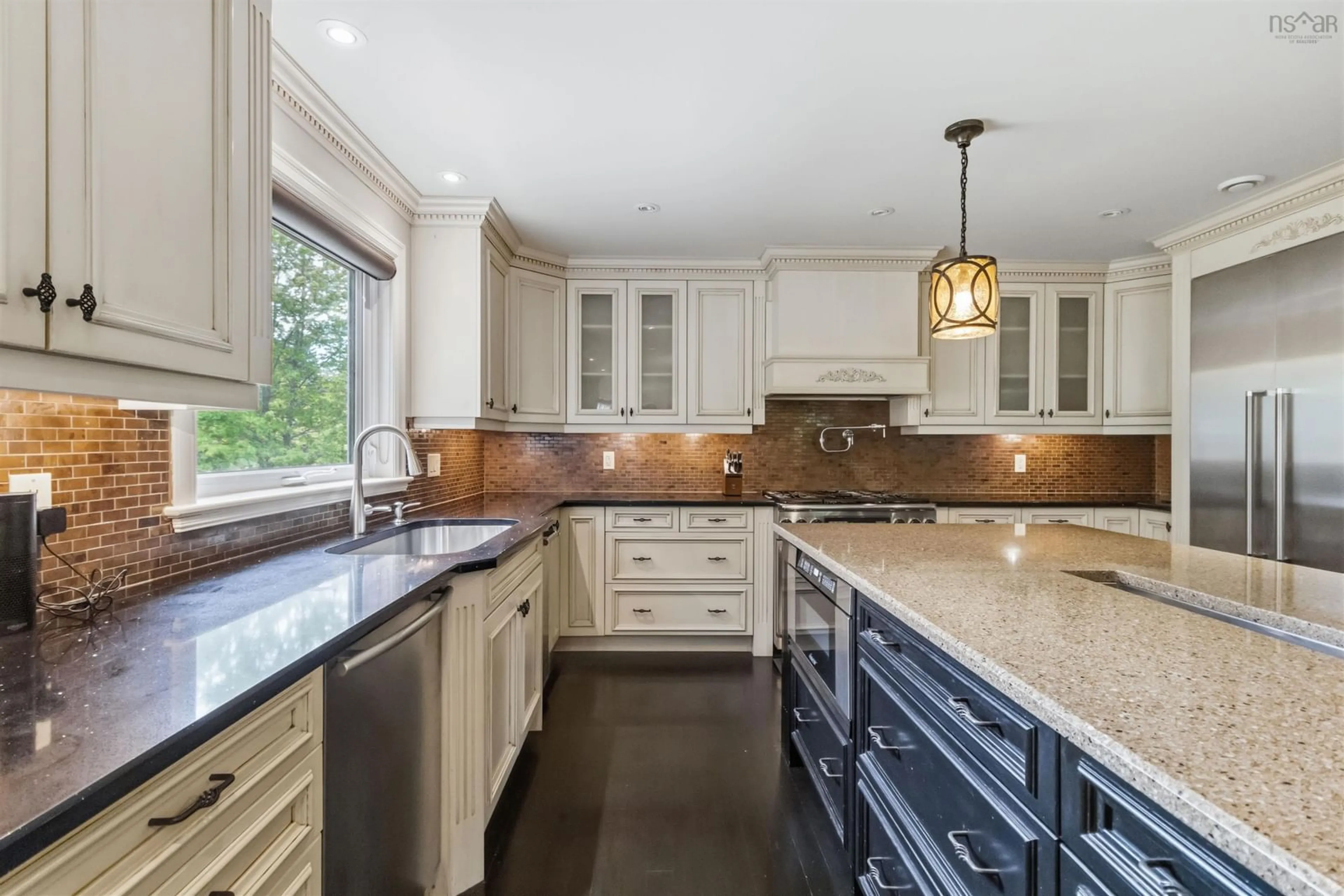 Contemporary kitchen, ceramic/tile floor for 1 Grandview Court, Hammonds Plains Nova Scotia B4B 1K6