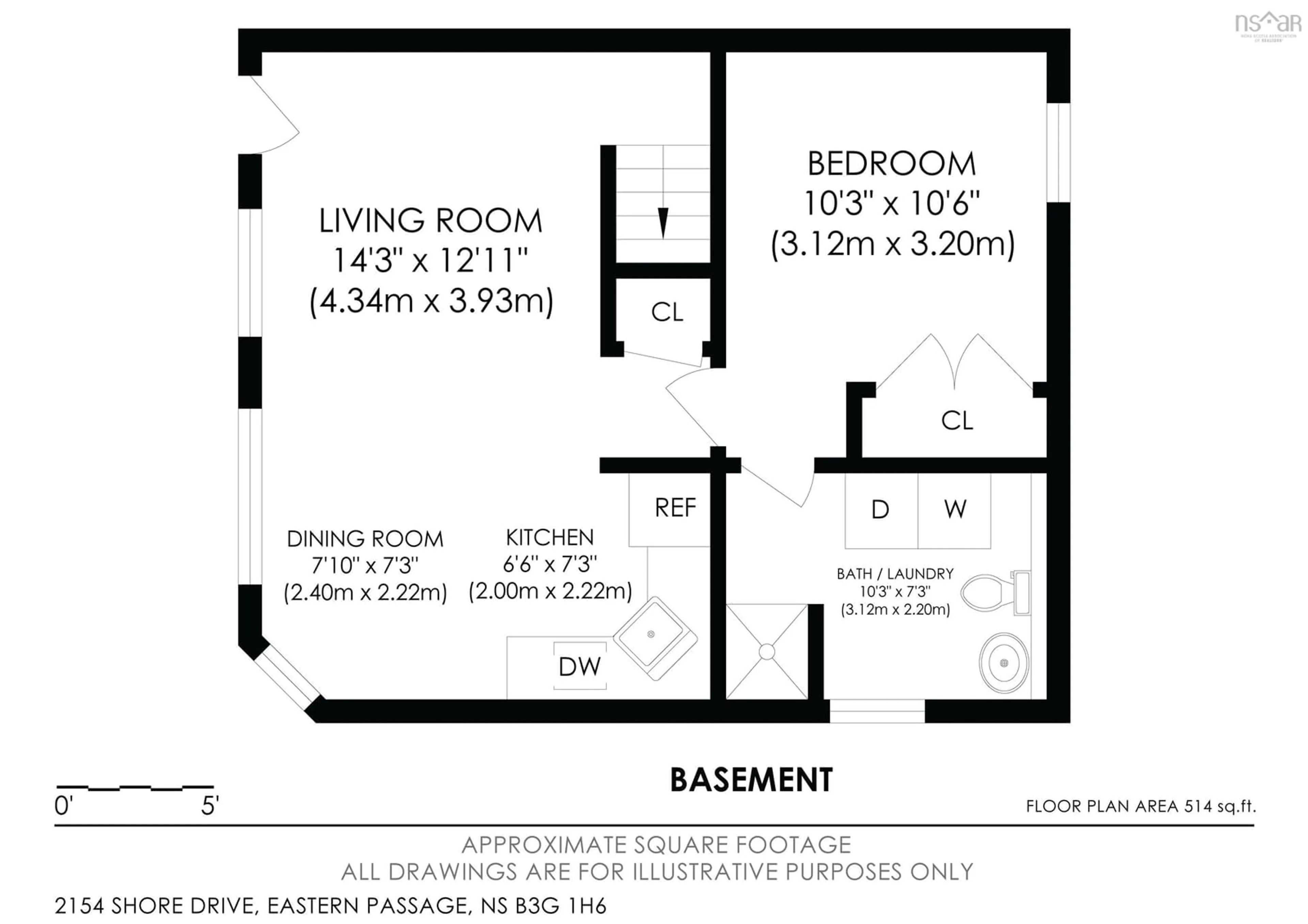 Floor plan for 2154 Shore Rd, Eastern Passage Nova Scotia B3G 1H6