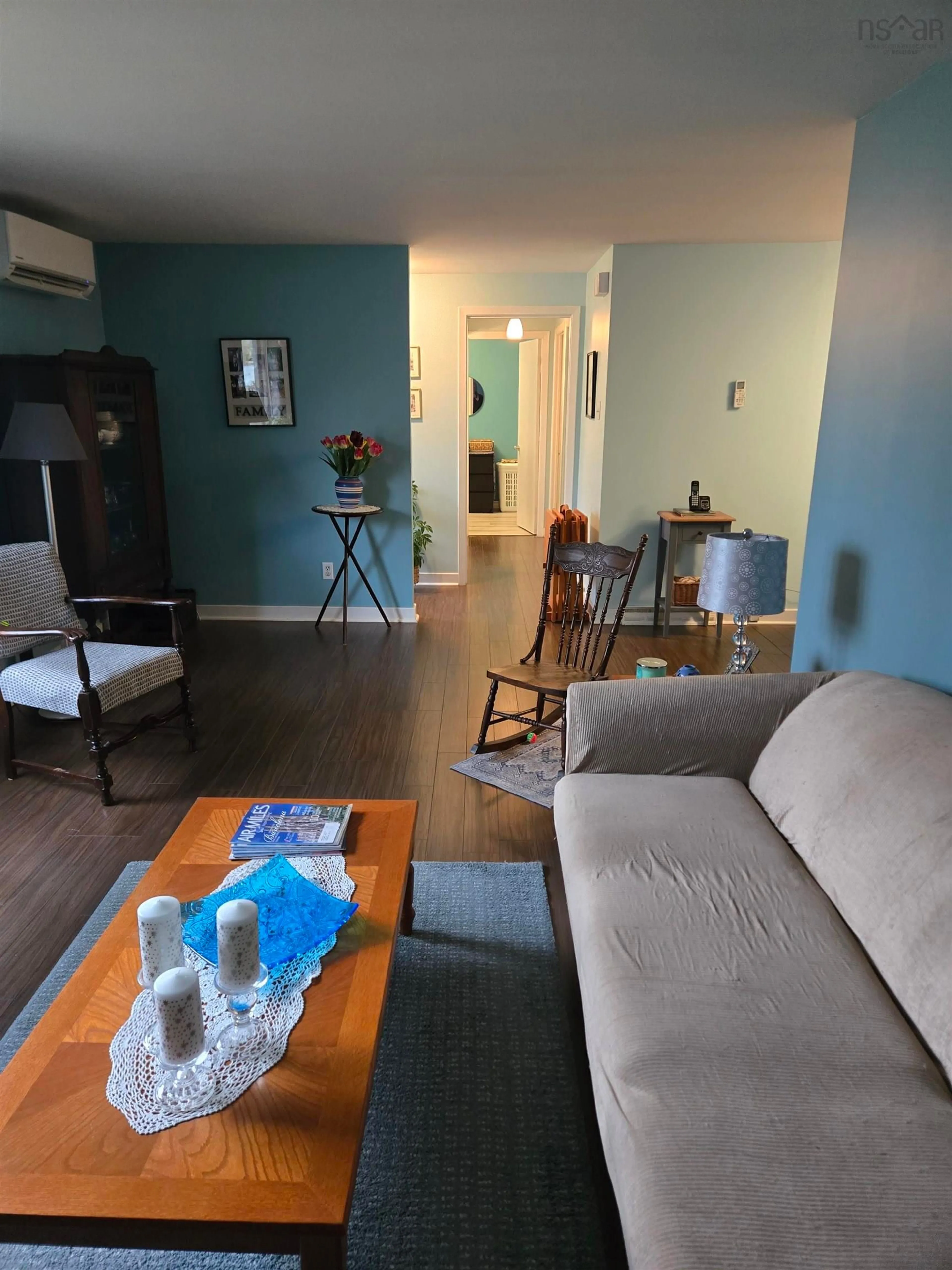 Living room with furniture, unknown for 27 Smith Ave, Bridgewater Nova Scotia B4V 1Y2