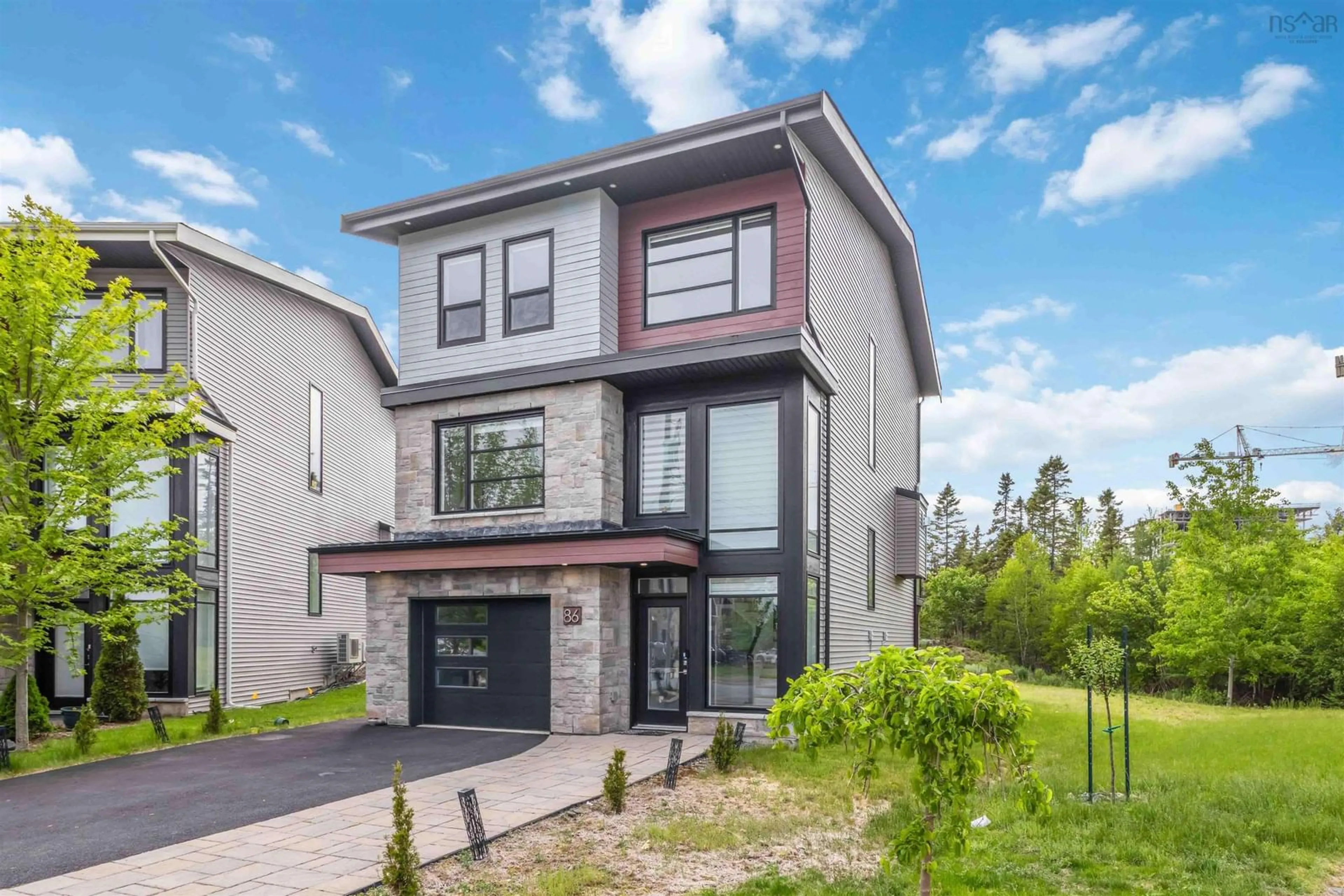 Home with vinyl exterior material, street for 86 Bramwell Crt, Bedford Nova Scotia B4B 0W2
