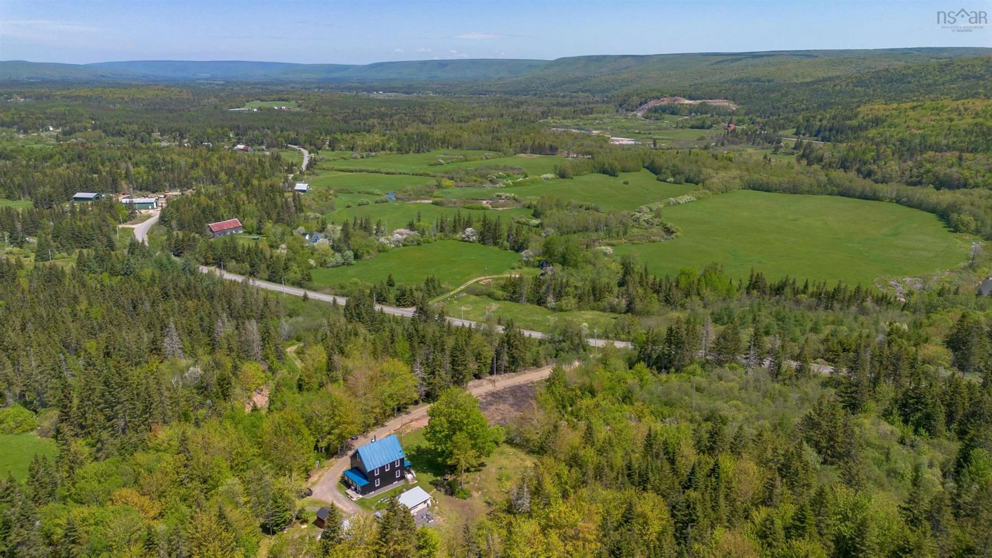 A pic from outside/outdoor area/front of a property/back of a property/a pic from drone, forest/trees view for 2716 West Side Middle River Rd, Middle River Nova Scotia B0E 1B0