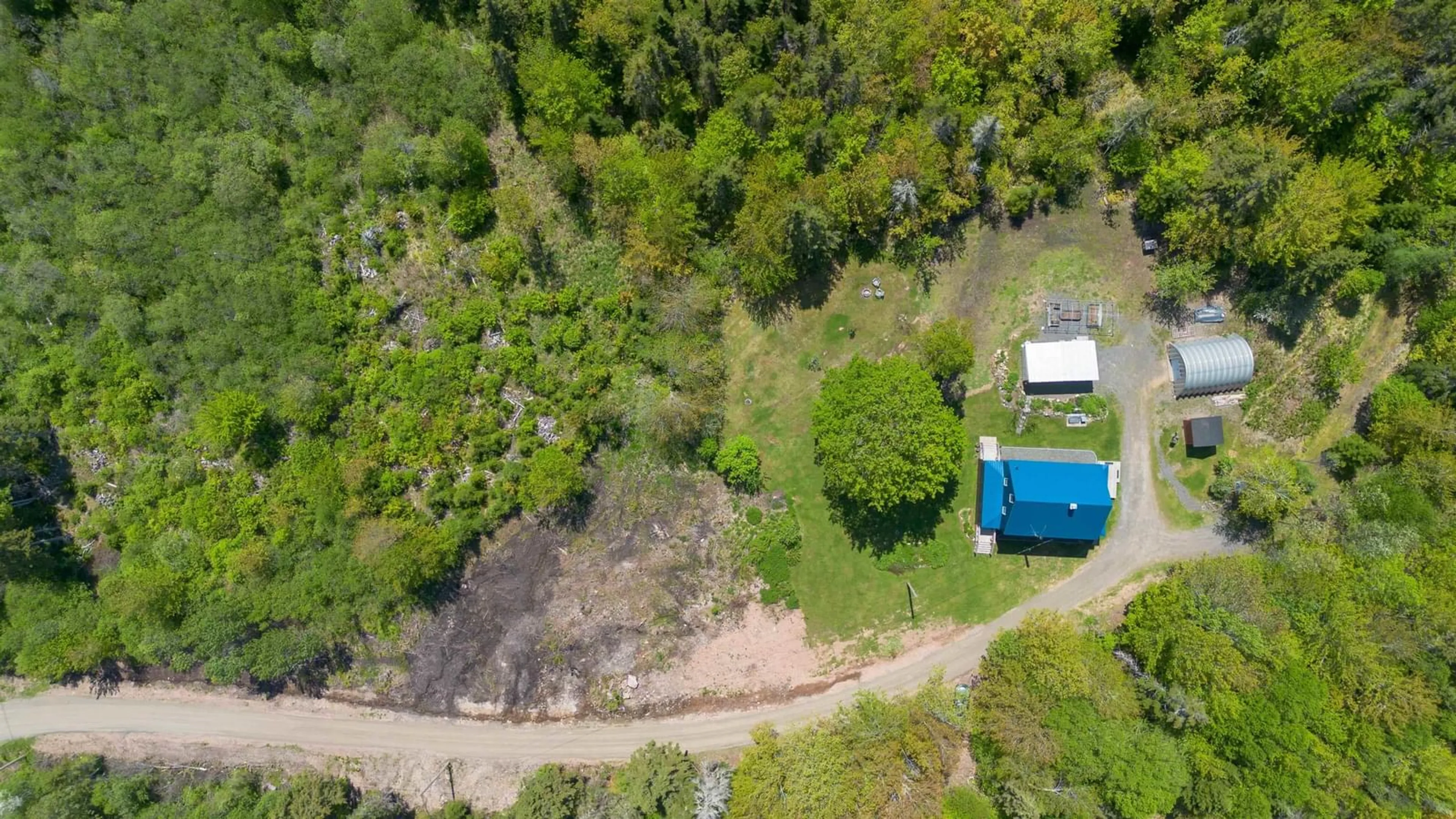 A pic from outside/outdoor area/front of a property/back of a property/a pic from drone, forest/trees view for 2716 West Side Middle River Rd, Middle River Nova Scotia B0E 1B0