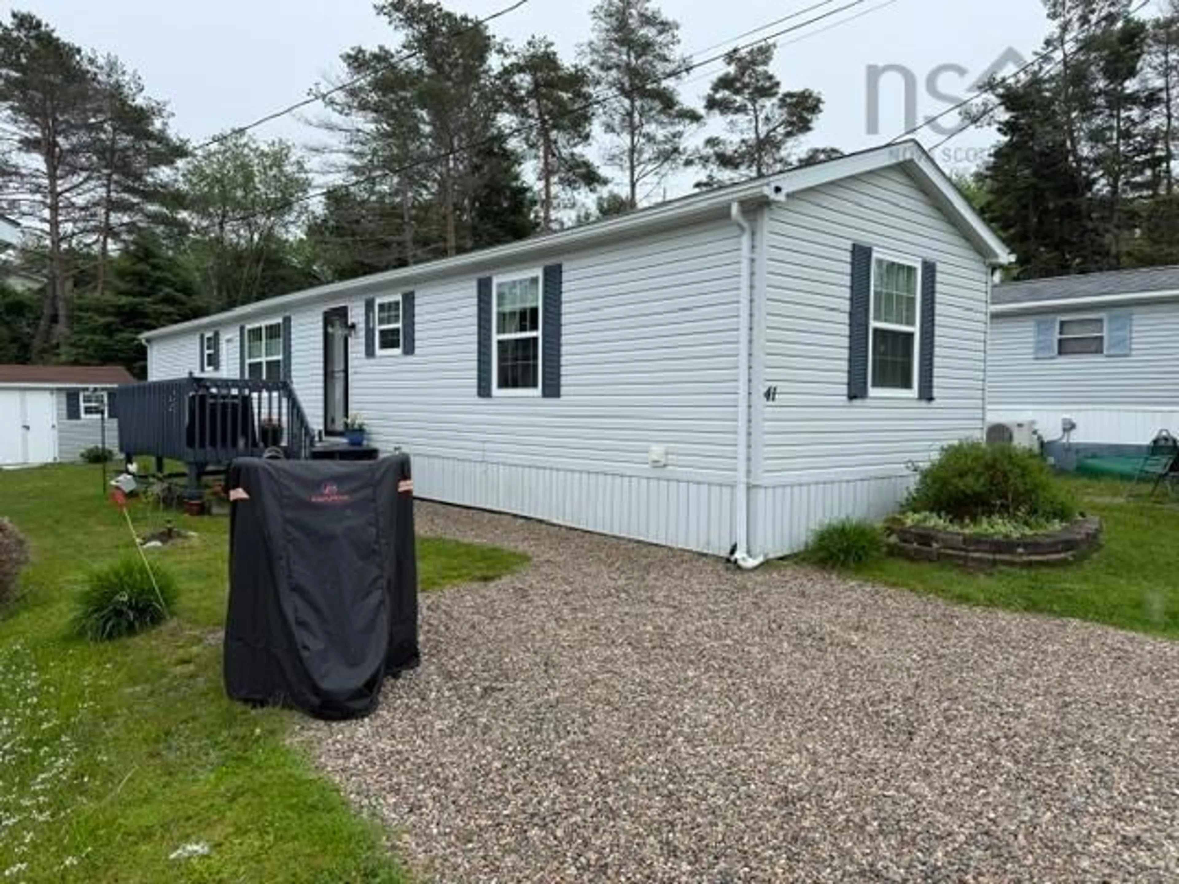 Home with vinyl exterior material, street for 41 Heather St, Middle Sackville Nova Scotia B4E 1C9