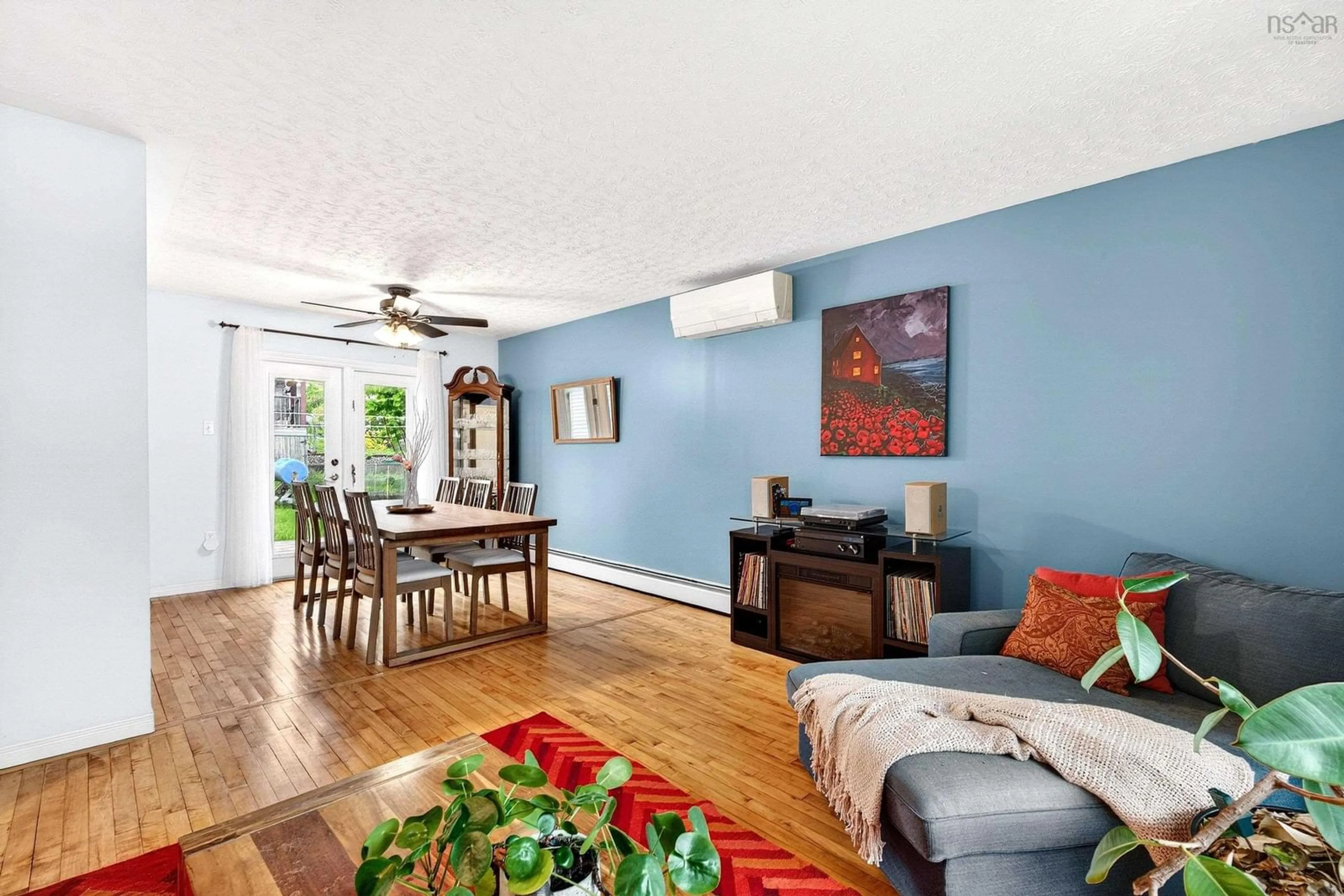 Living room with furniture, wood/laminate floor for 9 Shalimar Cres, Dartmouth Nova Scotia B2W 4L6