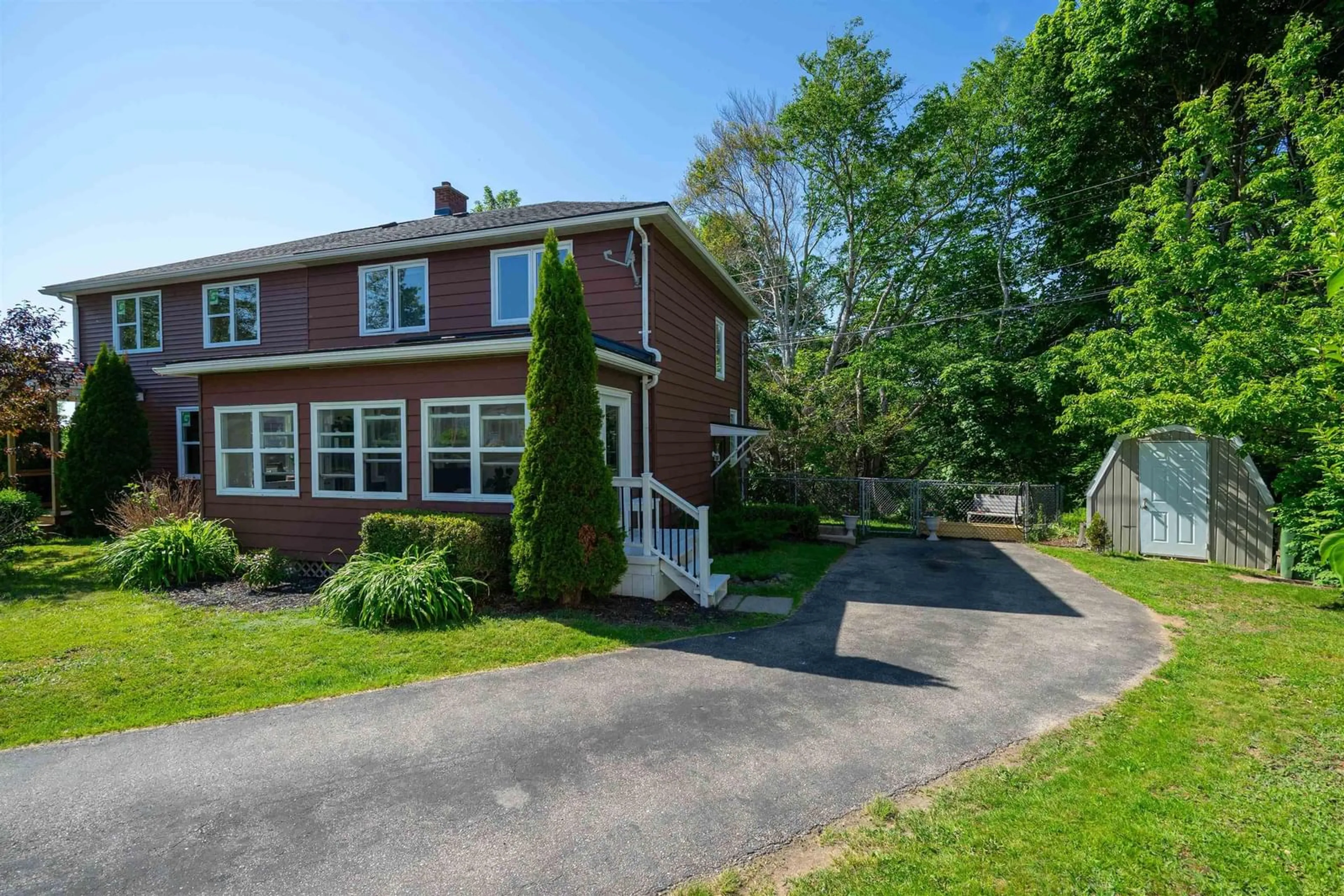A pic from outside/outdoor area/front of a property/back of a property/a pic from drone, street for 407 The Dingle Rd, Cornwallis Park Nova Scotia B0S 1H0