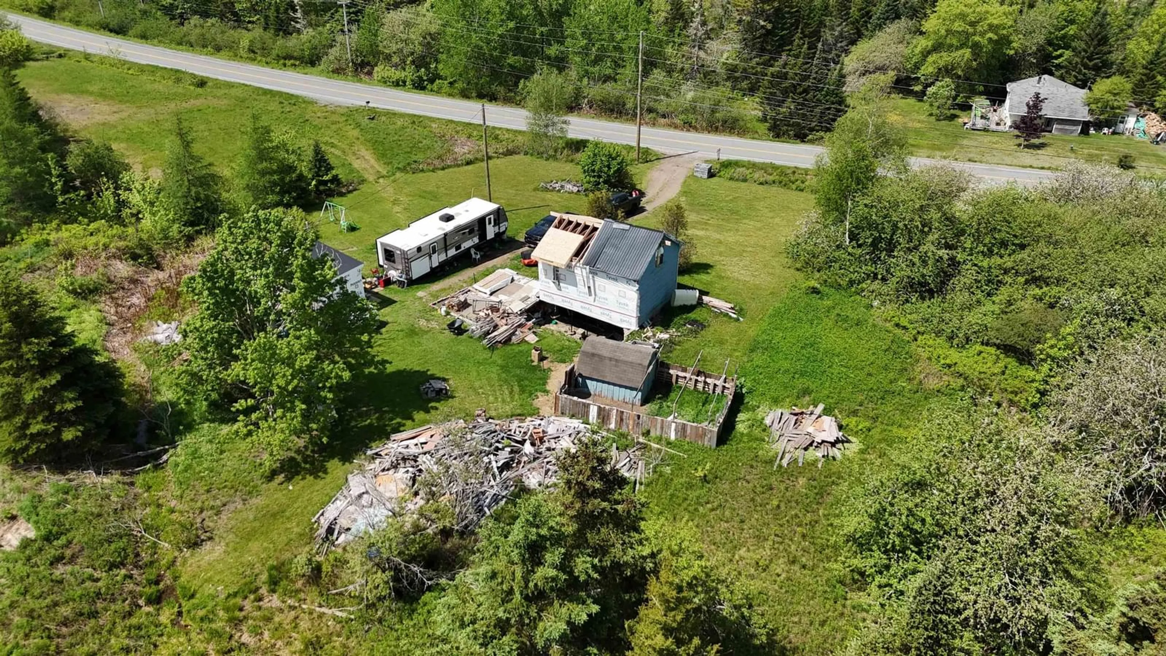 A pic from outside/outdoor area/front of a property/back of a property/a pic from drone, street for 1800 Highway 336, Dean Nova Scotia B0N 2M0