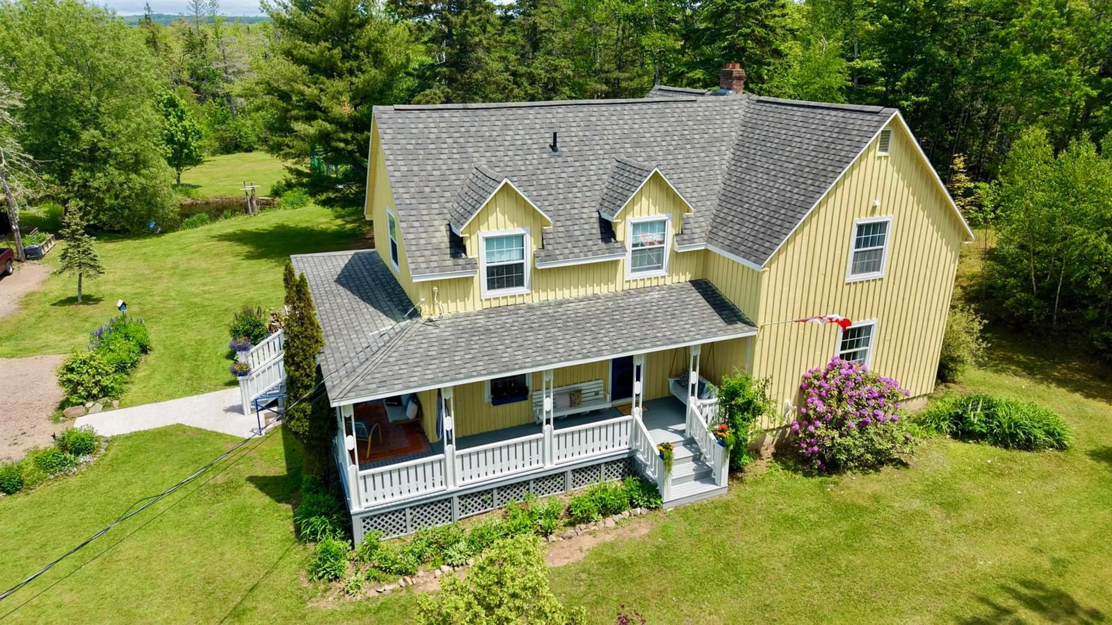 A pic from outside/outdoor area/front of a property/back of a property/a pic from drone, building for 129 Birch Hill Rd, Bass River Nova Scotia B0M 1B0