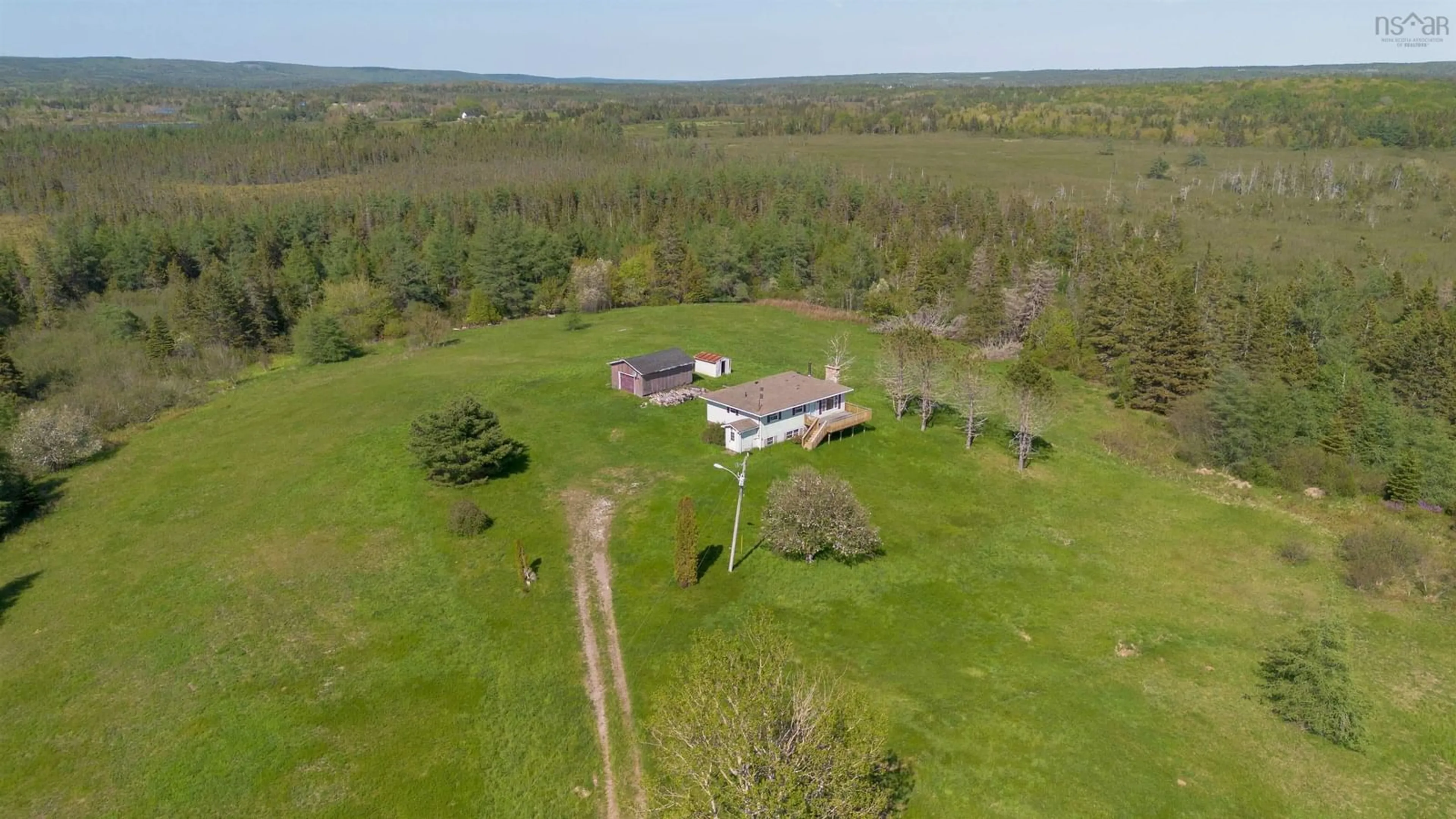 A pic from outside/outdoor area/front of a property/back of a property/a pic from drone, building for 723 Intervale Rd, Huntington Nova Scotia B1K 1B7