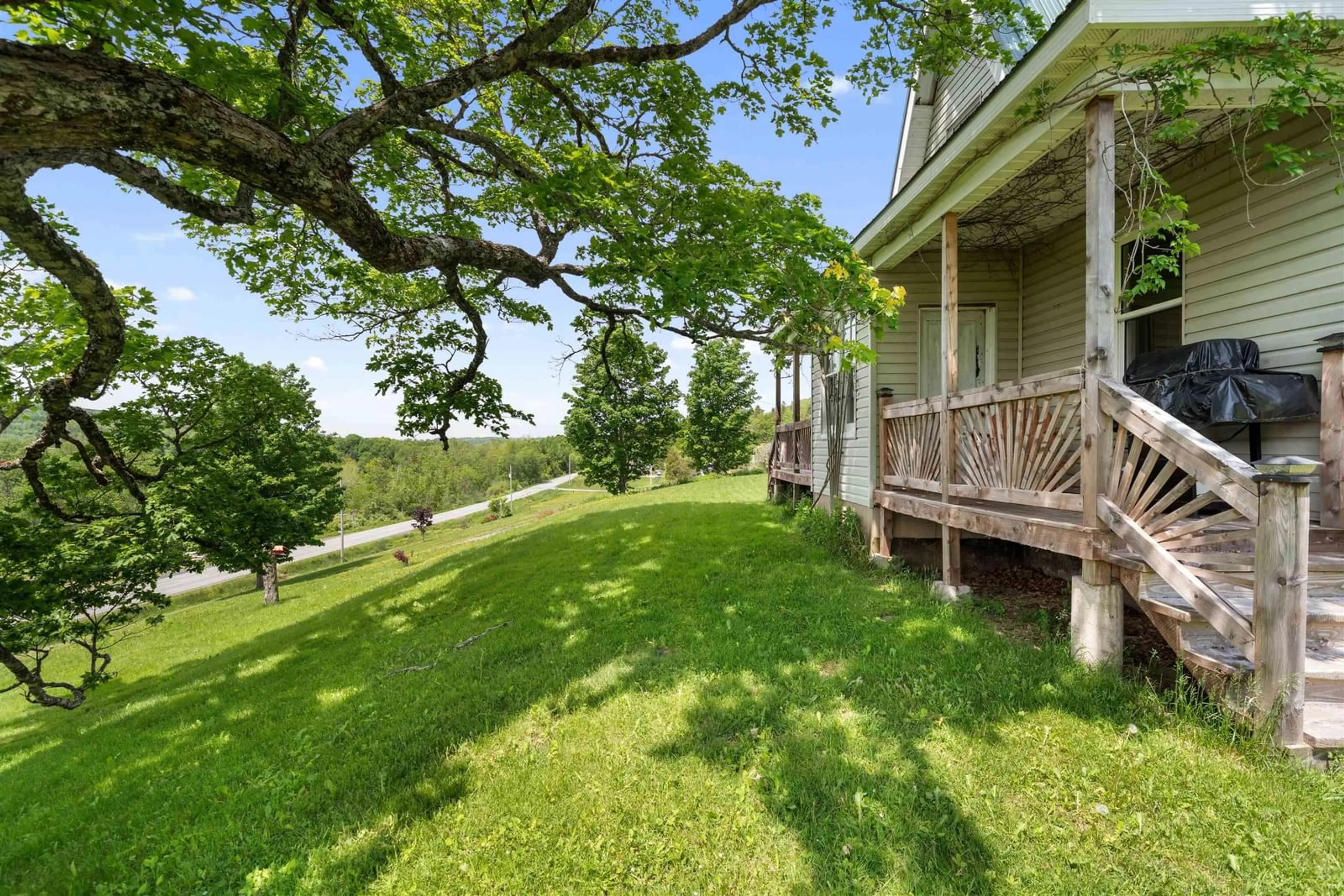 Patio, water/lake/river/ocean view for 2058 East River East Side Rd Rd, Bridgeville Nova Scotia B0K 1B0