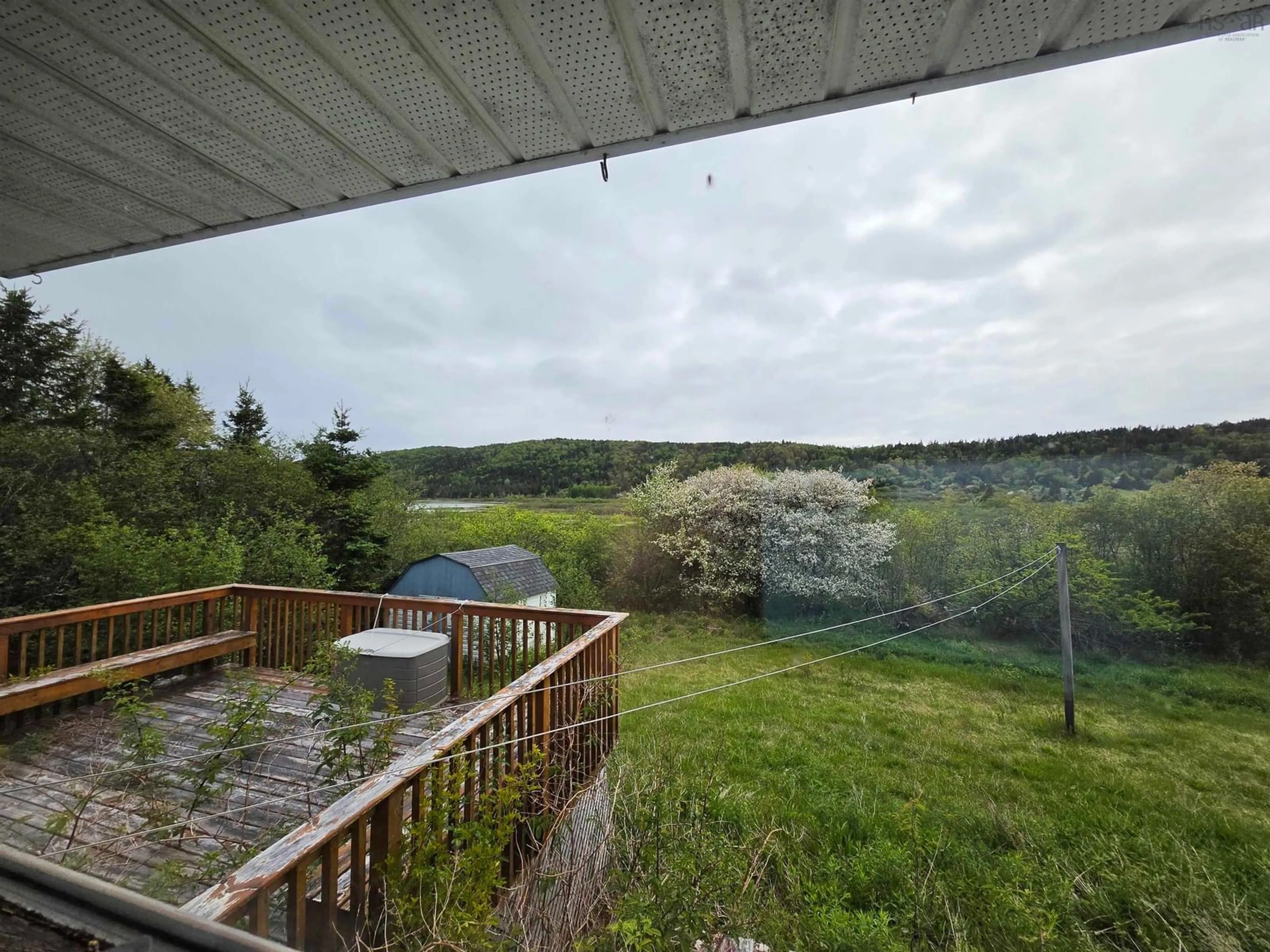 A pic from outside/outdoor area/front of a property/back of a property/a pic from drone, water/lake/river/ocean view for 2037 Castle Bay Rd, Benacadie Nova Scotia B1T 1H3