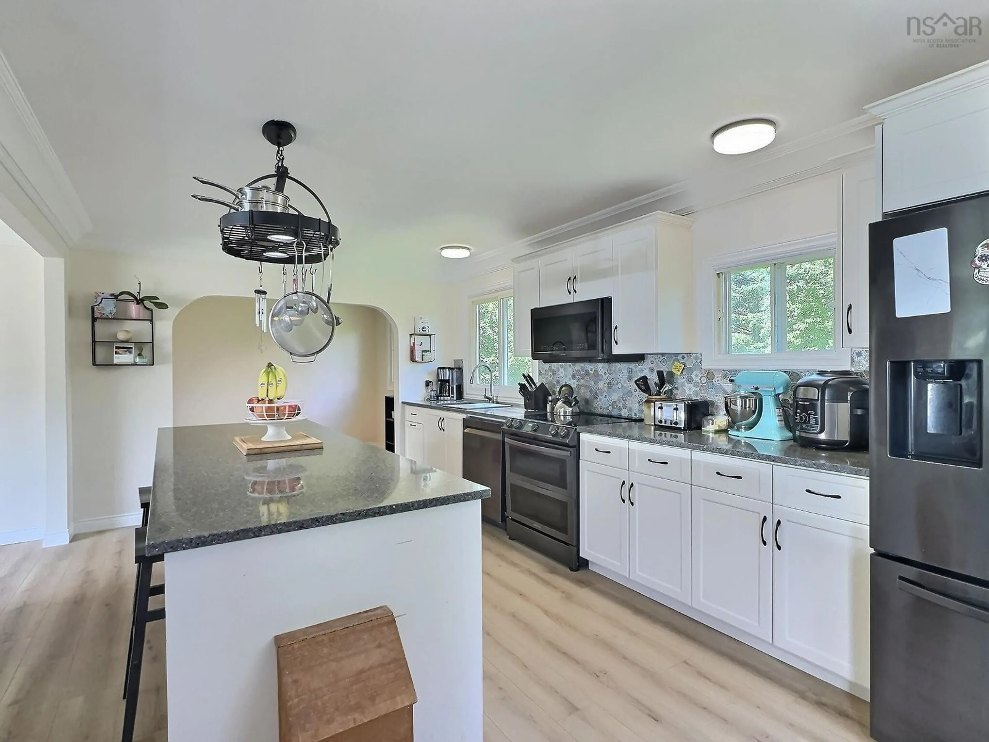 Open concept kitchen, ceramic/tile floor for 37 Johnson Rd, Harmony Nova Scotia B6L 3S5