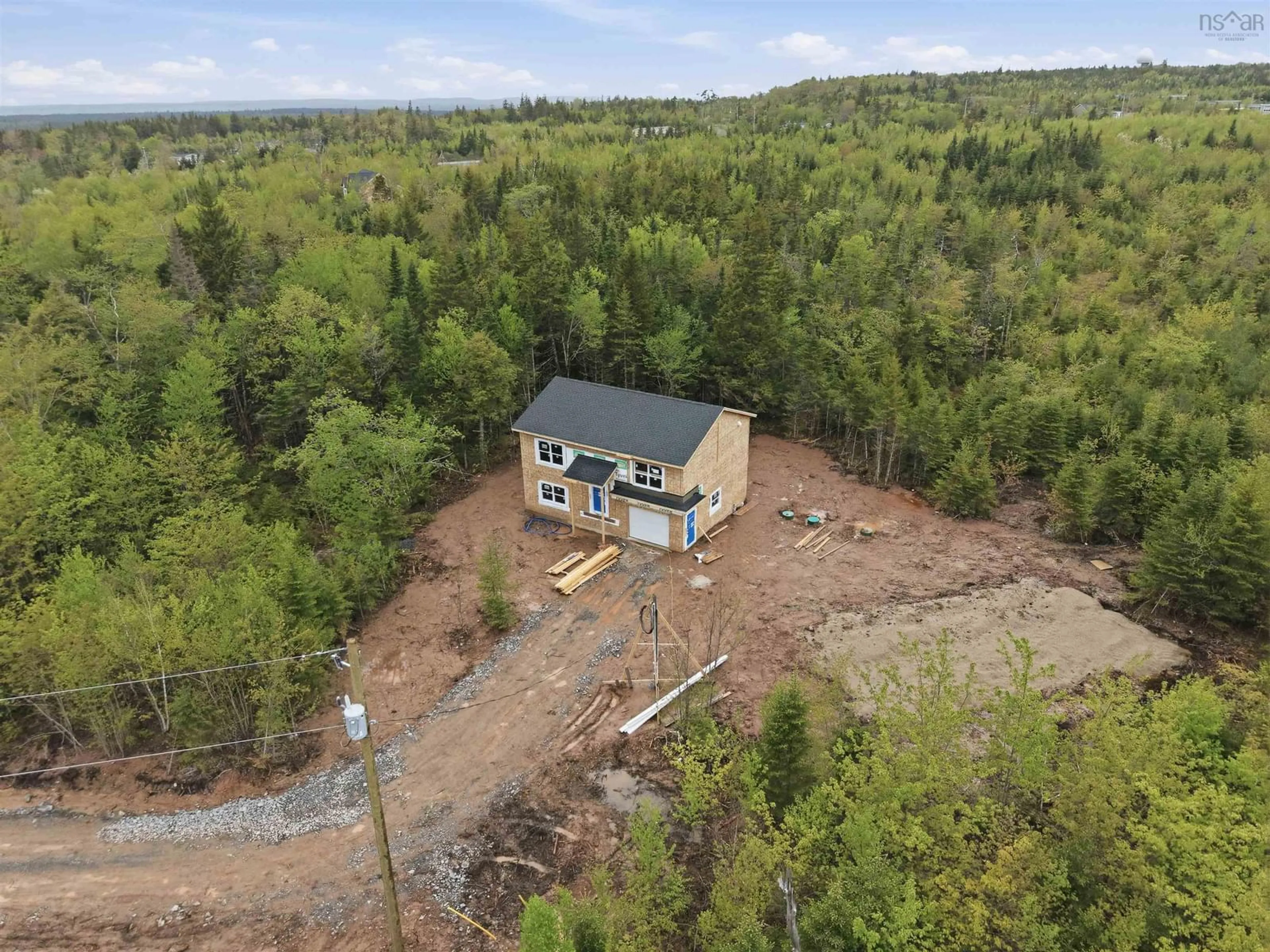 A pic from outside/outdoor area/front of a property/back of a property/a pic from drone, forest/trees view for 90 Maverick Lane #Lot 109, Devon Nova Scotia B2T 1K8