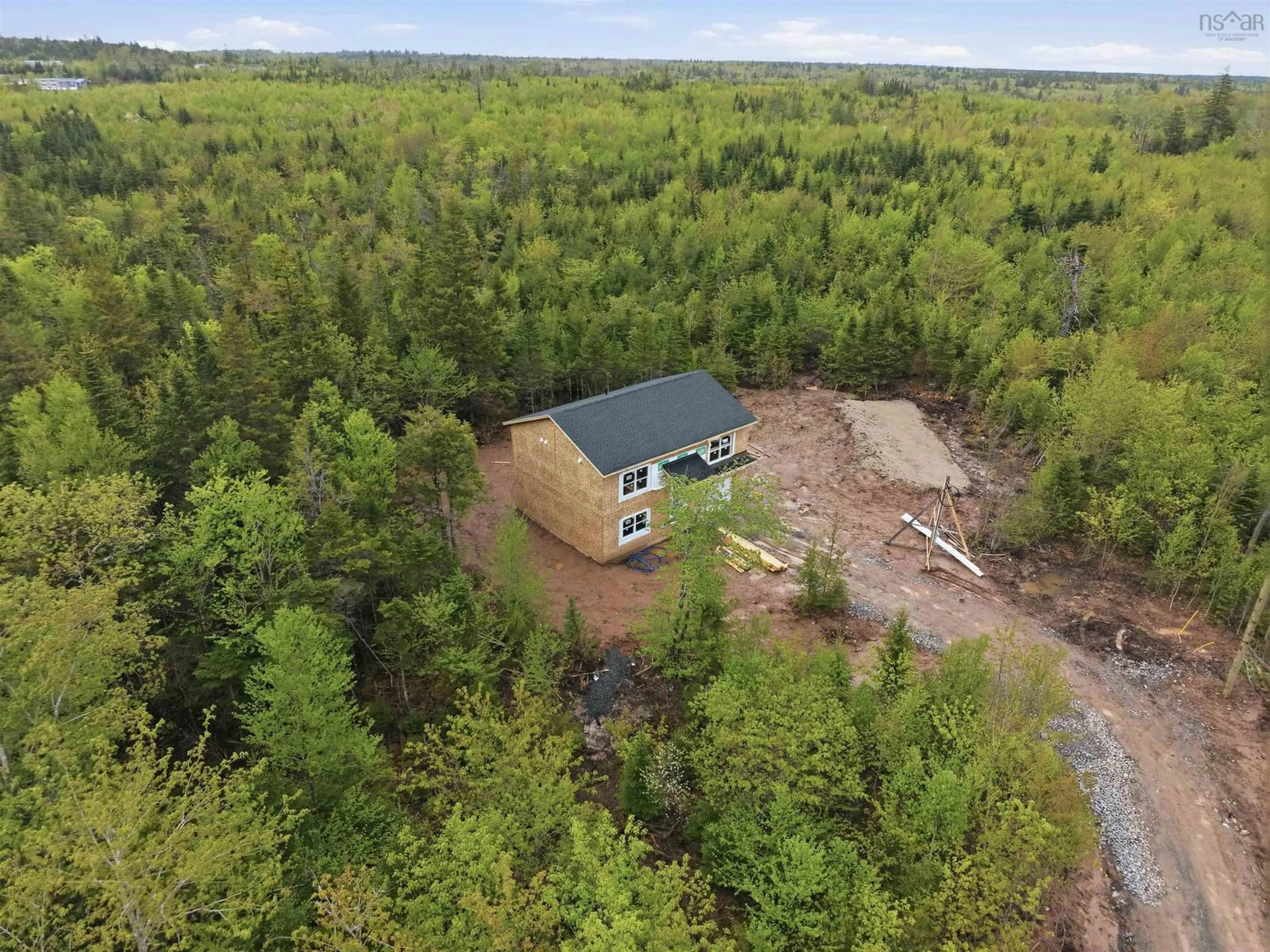 A pic from outside/outdoor area/front of a property/back of a property/a pic from drone, forest/trees view for 90 Maverick Lane #Lot 109, Devon Nova Scotia B2T 1K8