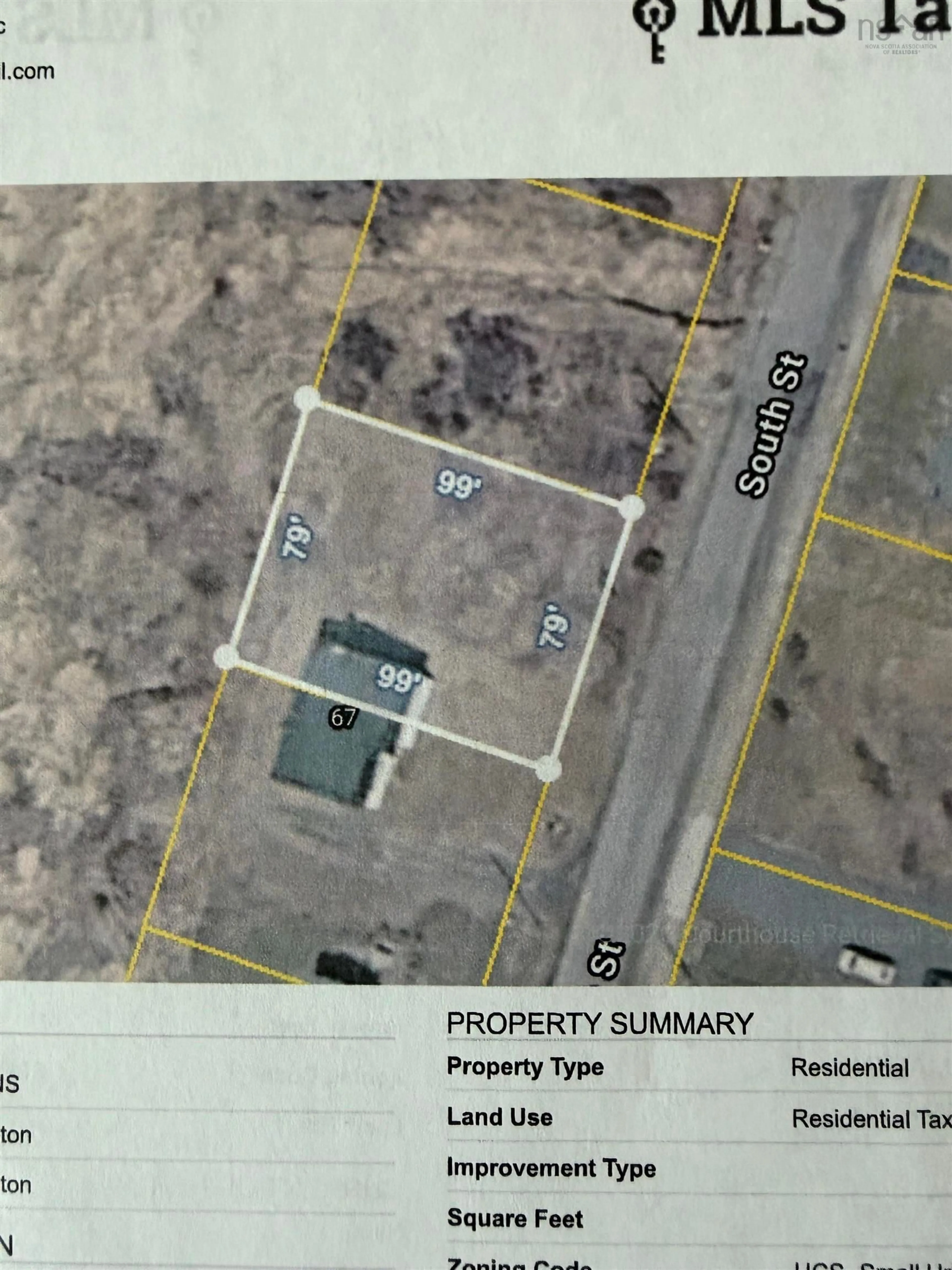 A pic from outside/outdoor area/front of a property/back of a property/a pic from drone, street for 67 South St, Donkin Nova Scotia B1A 6T1