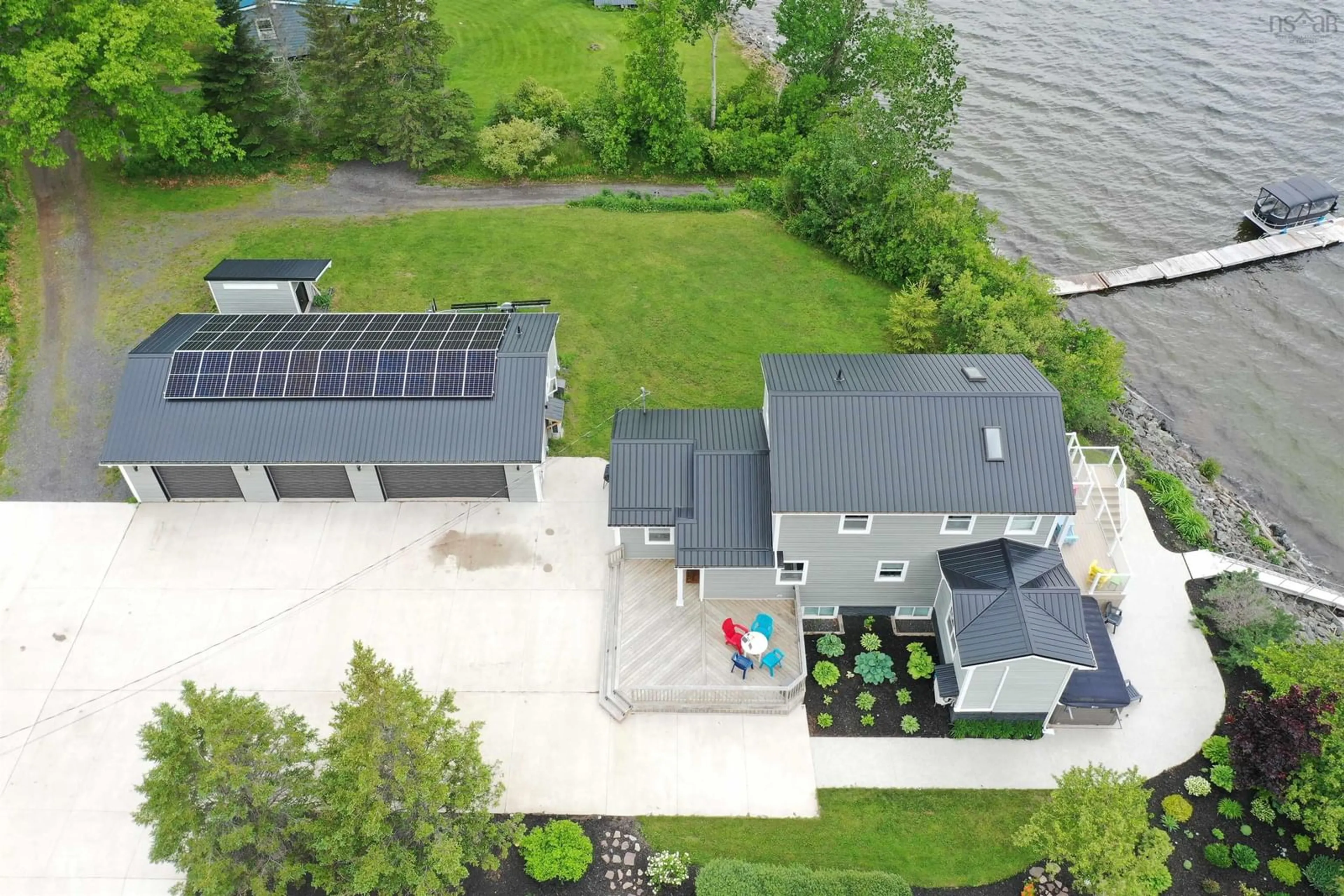 A pic from outside/outdoor area/front of a property/back of a property/a pic from drone, water/lake/river/ocean view for 79 Oak Lane, Loch Broom Loop, Loch Broom Loop Nova Scotia B0K 2A0
