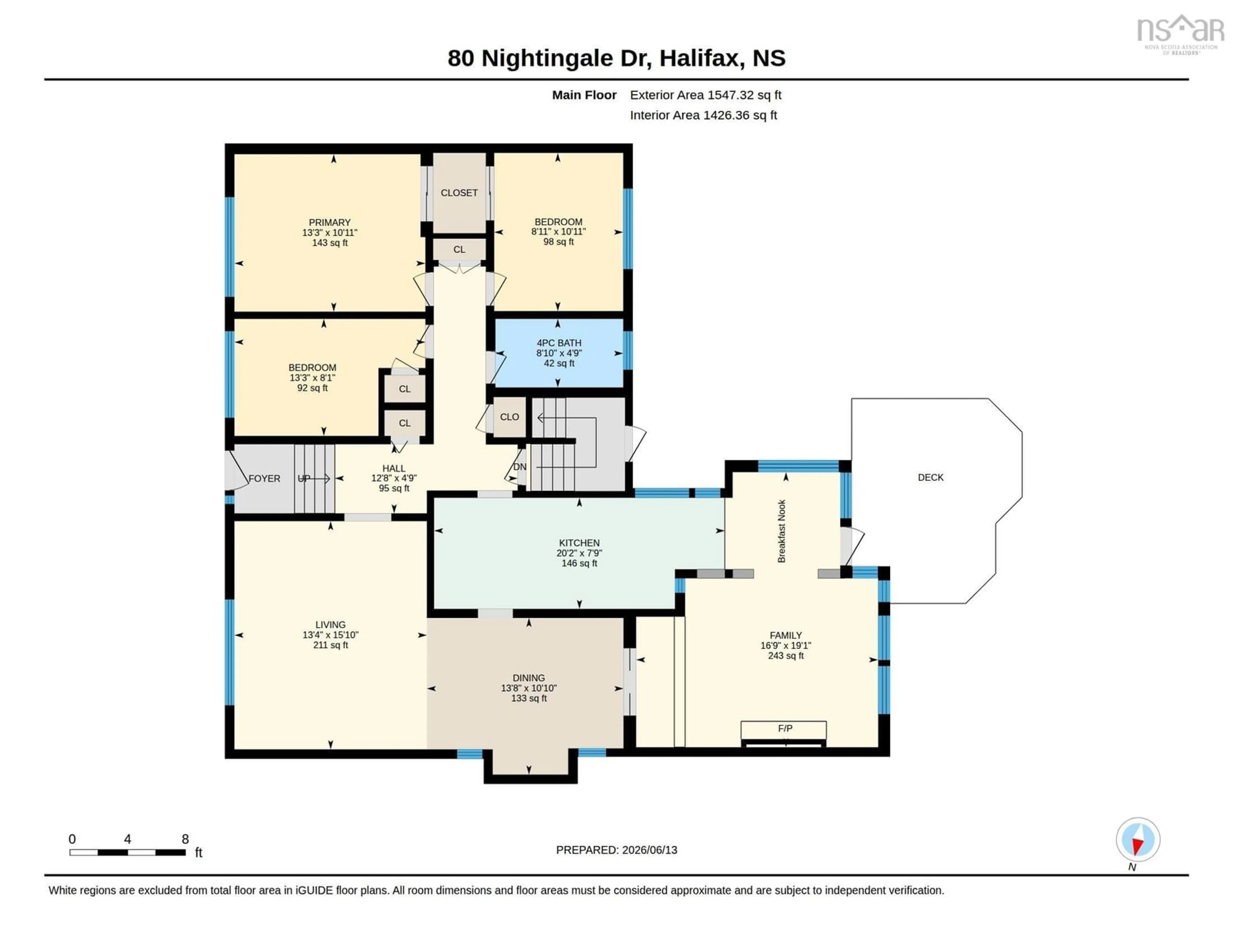 Floor plan for 80 Nightingale Dr, Halifax Nova Scotia B3M 1V6
