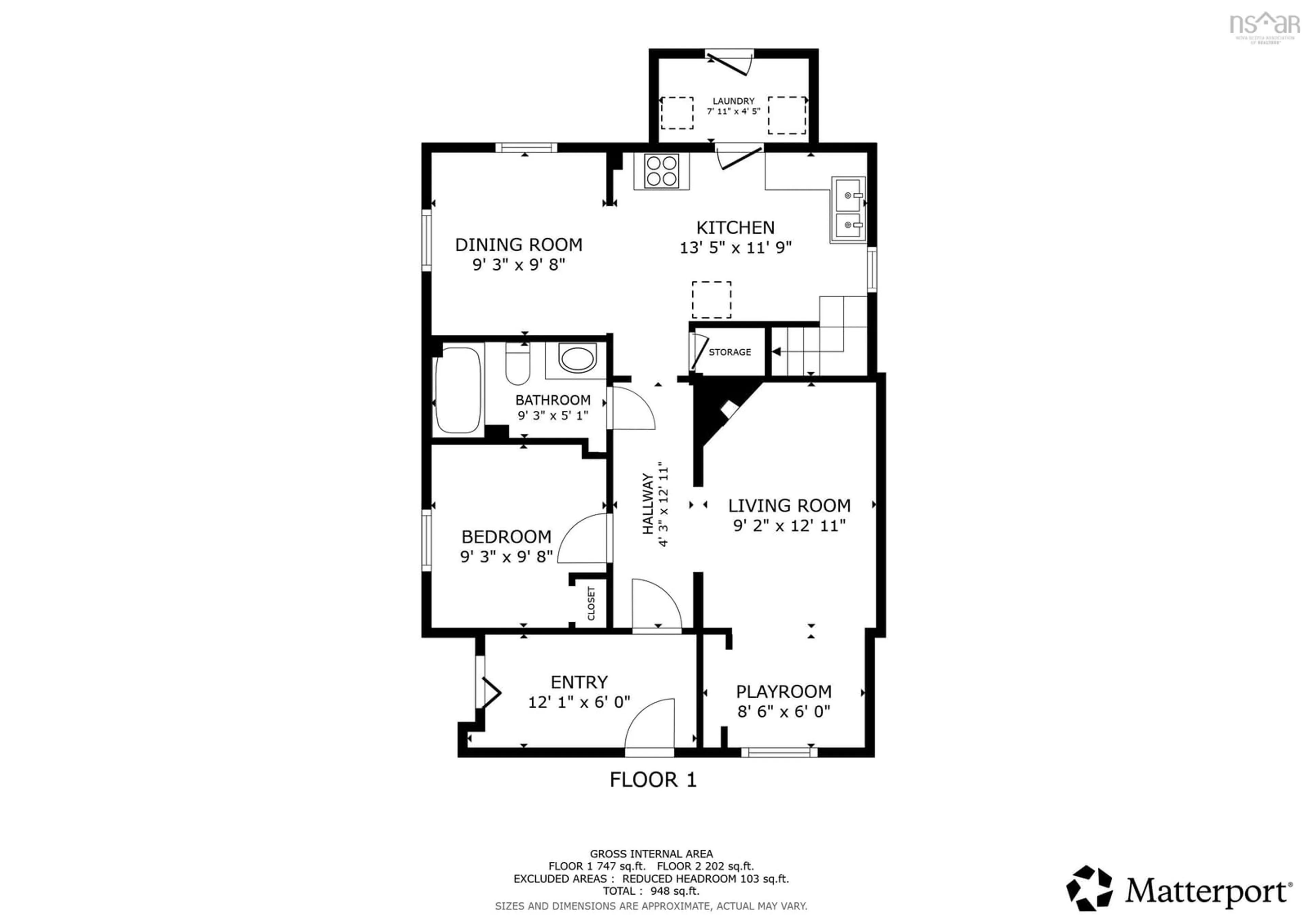 Floor plan for 33 Connaught St, Whitney Pier Nova Scotia B1N 2V7