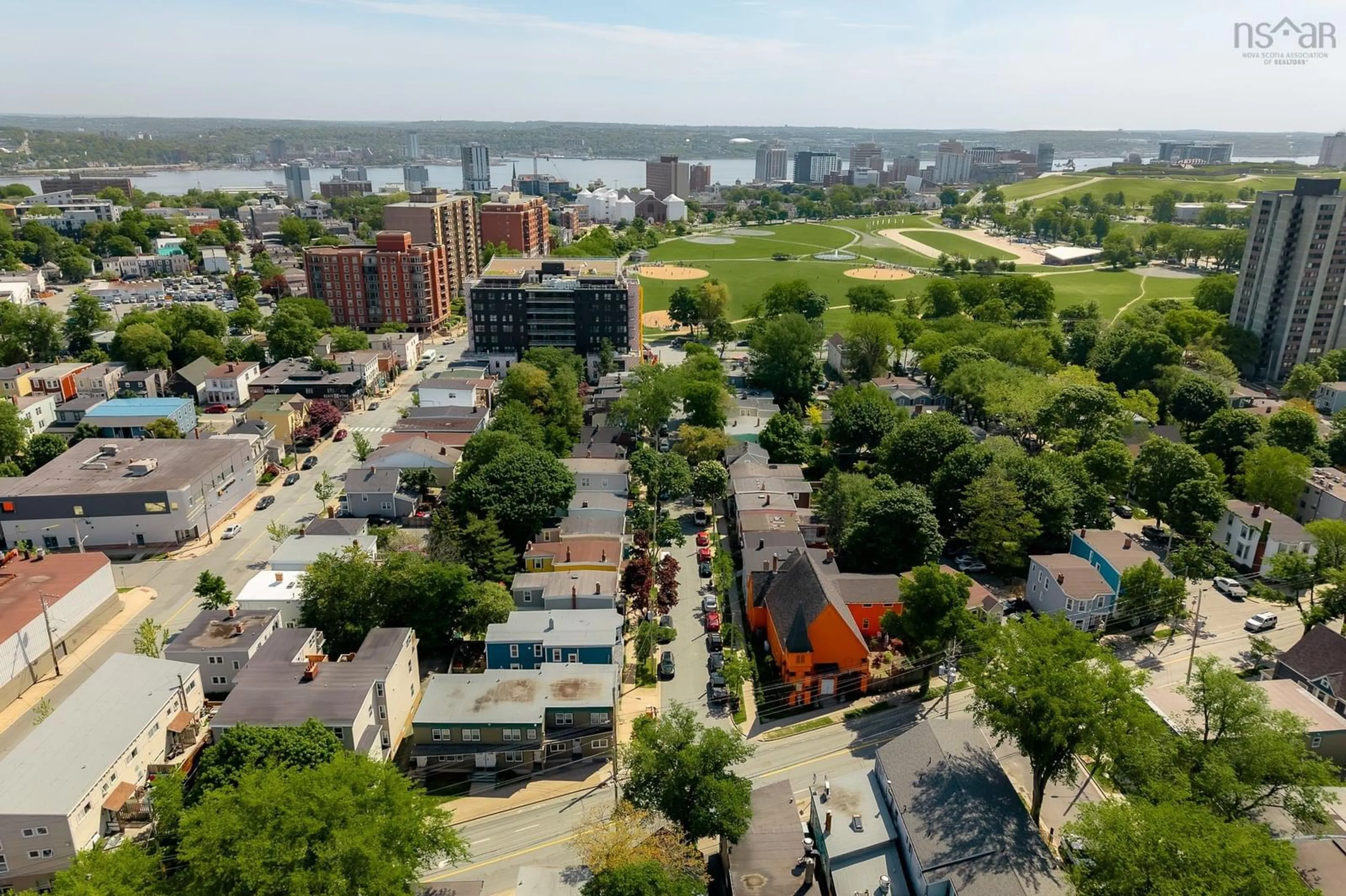 A pic from outside/outdoor area/front of a property/back of a property/a pic from drone, city buildings view from balcony for 6078 Compton Ave, Halifax Nova Scotia B3K 1E7