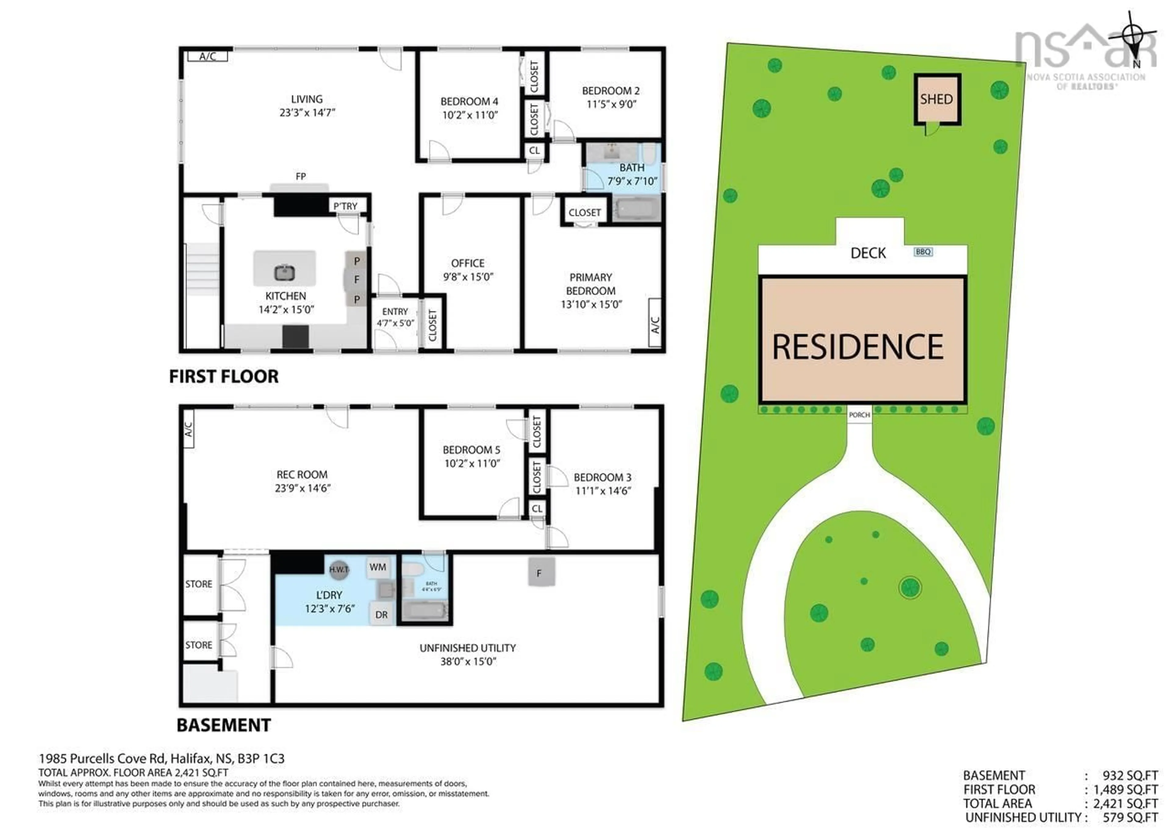 Floor plan for 1985 Purcells Cove Rd, Halifax Nova Scotia B3P 1C2