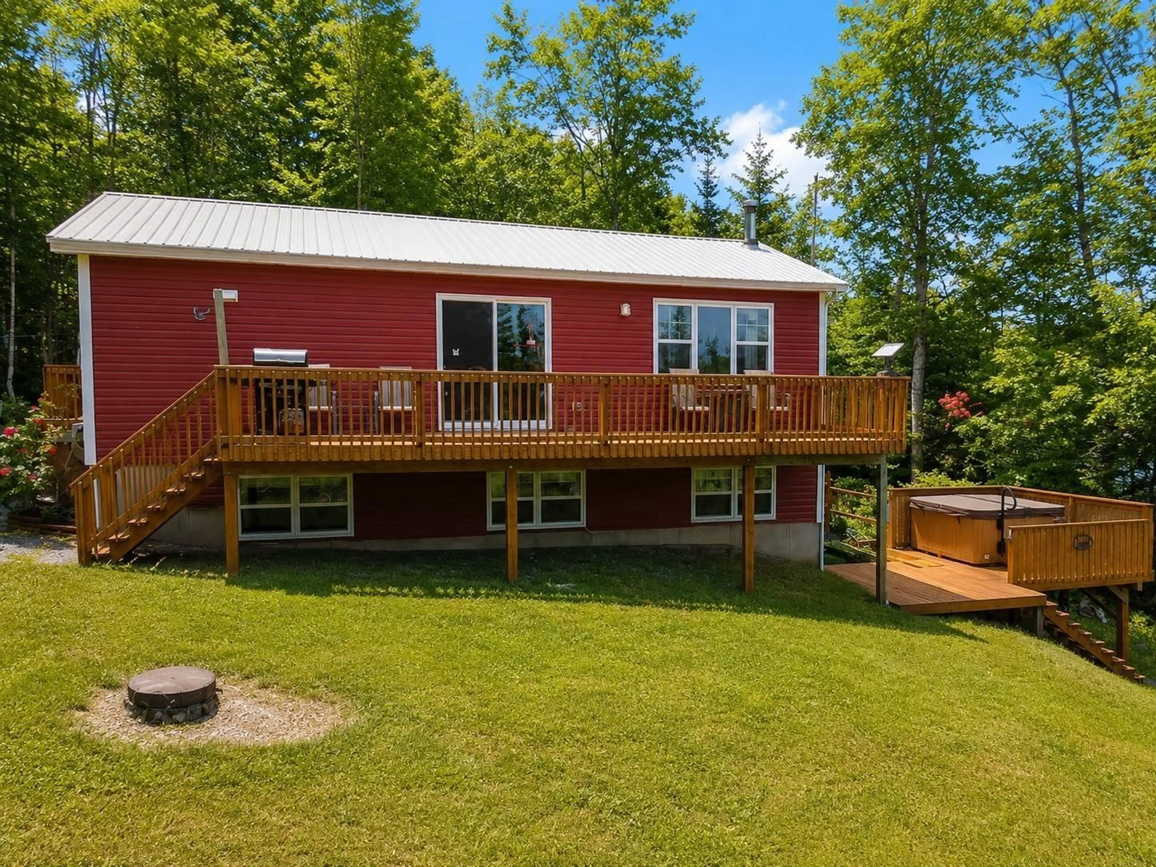 A pic from outside/outdoor area/front of a property/back of a property/a pic from drone, water/lake/river/ocean view for 292 Hillcrest Dr, East Loon Lake Village Nova Scotia B0N 2M0